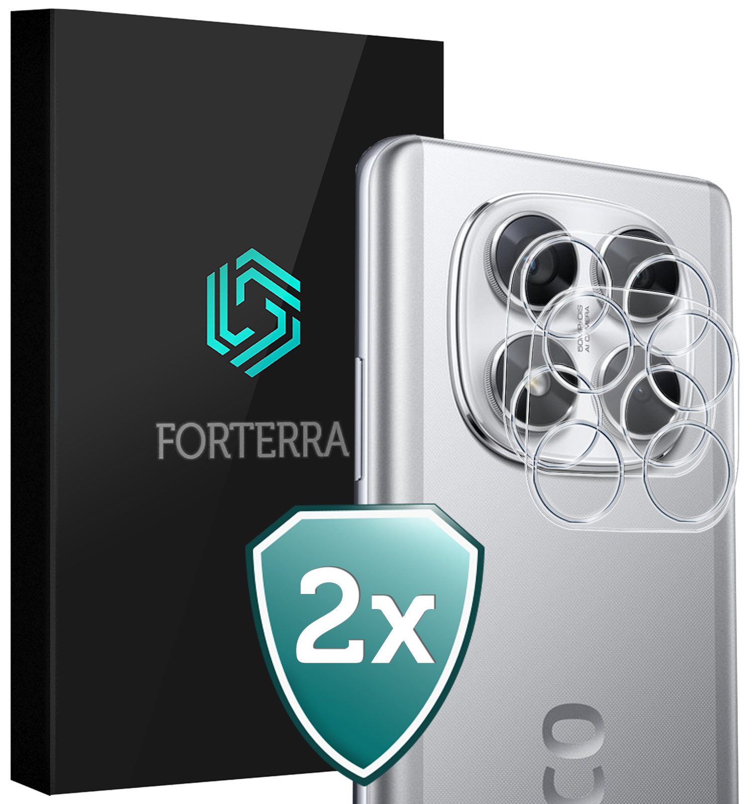 Forterra Forterra Xiaomi Poco X7 Camera Screenprotector - 2 PACK