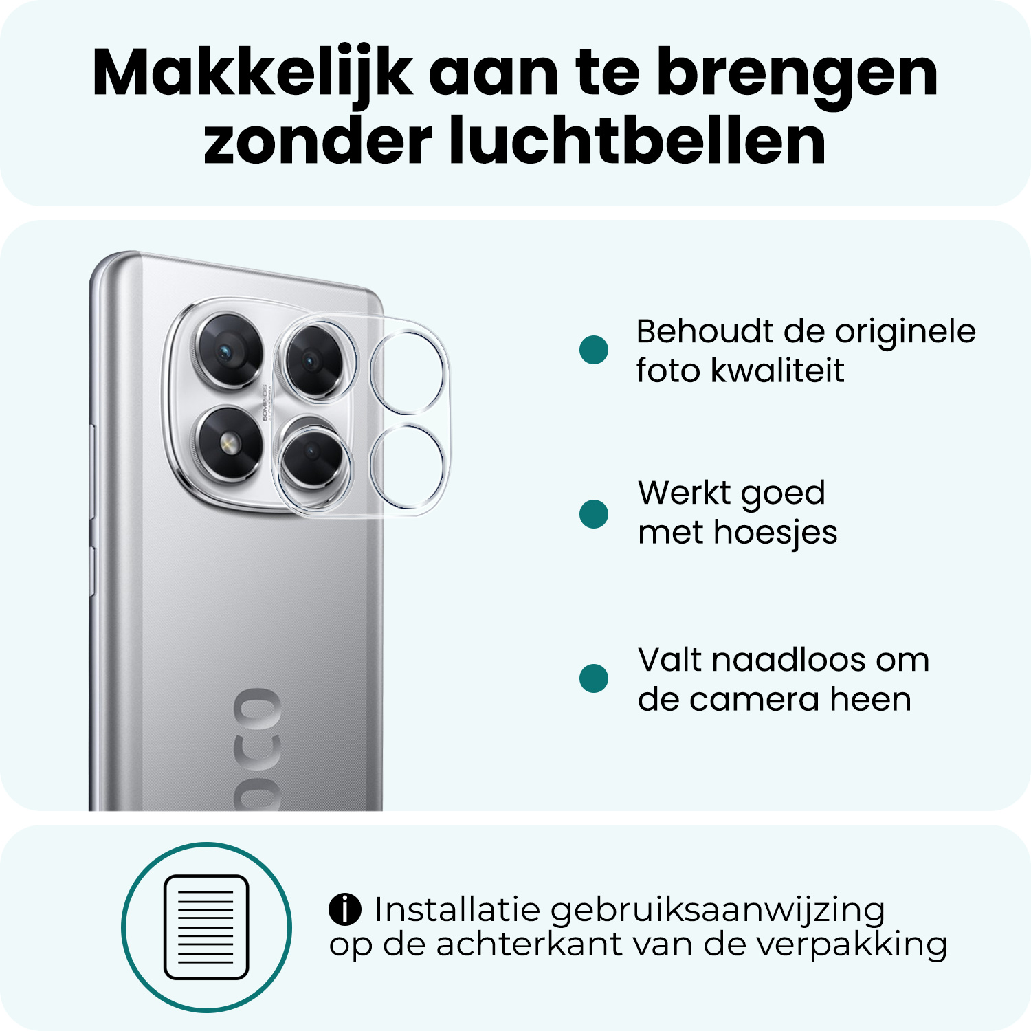 Forterra Forterra Xiaomi Poco X7 Camera Screenprotector - 3 PACK