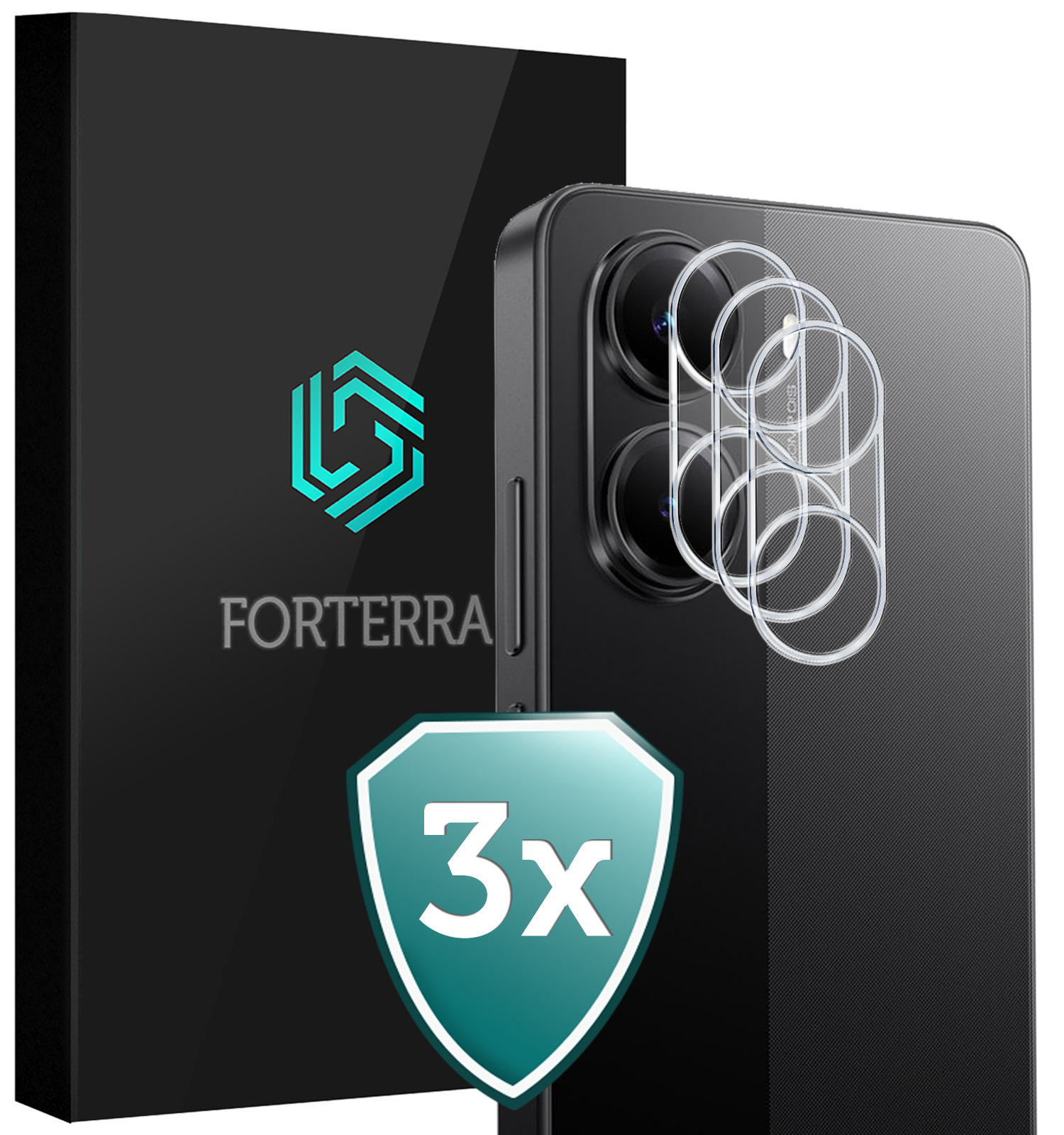 Forterra Forterra Xiaomi Poco X7 Pro Camera Screenprotector - 3 PACK