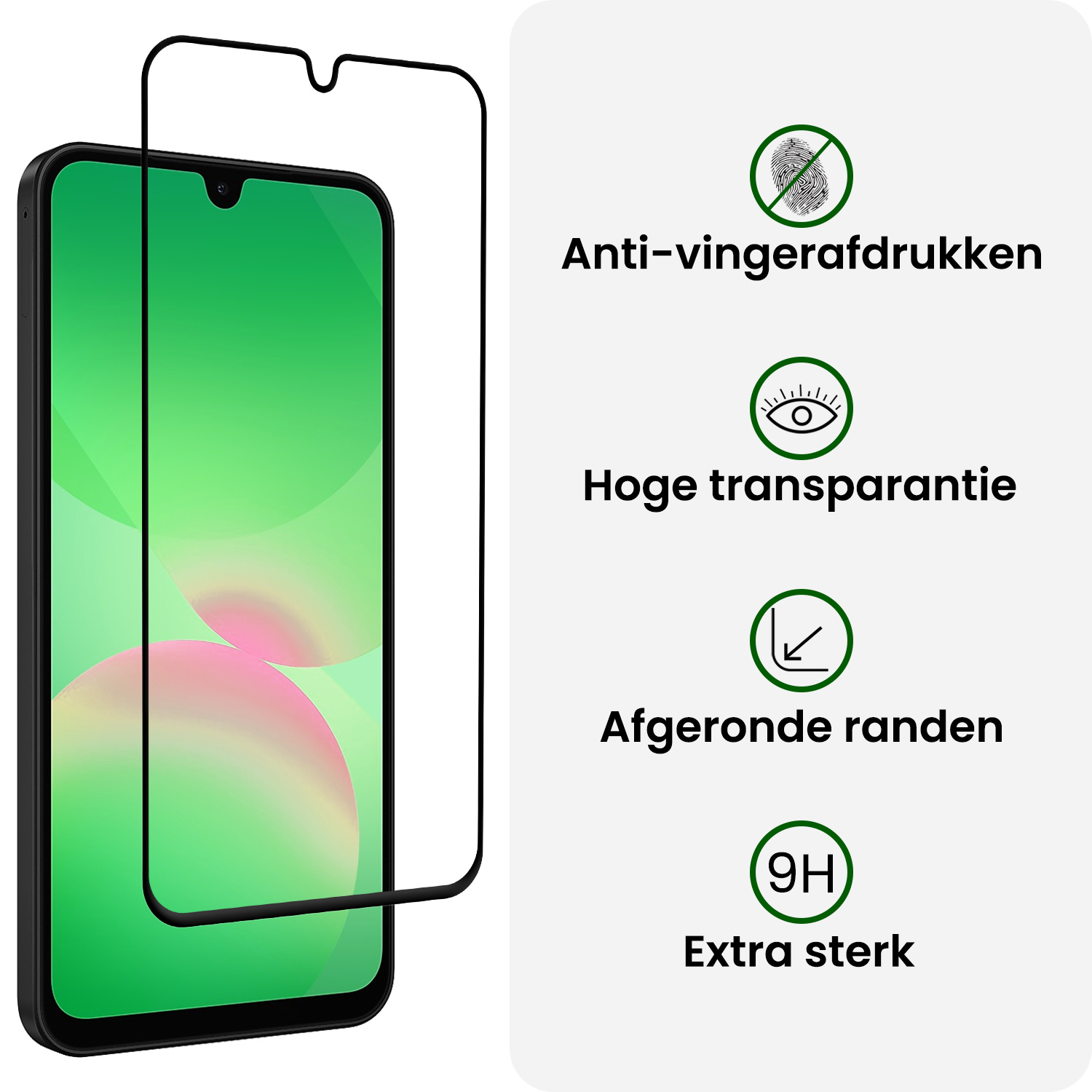 BASEY. BASEY. Samsung Galaxy A26 Screenprotector Glas Full Cover - 2 PACK