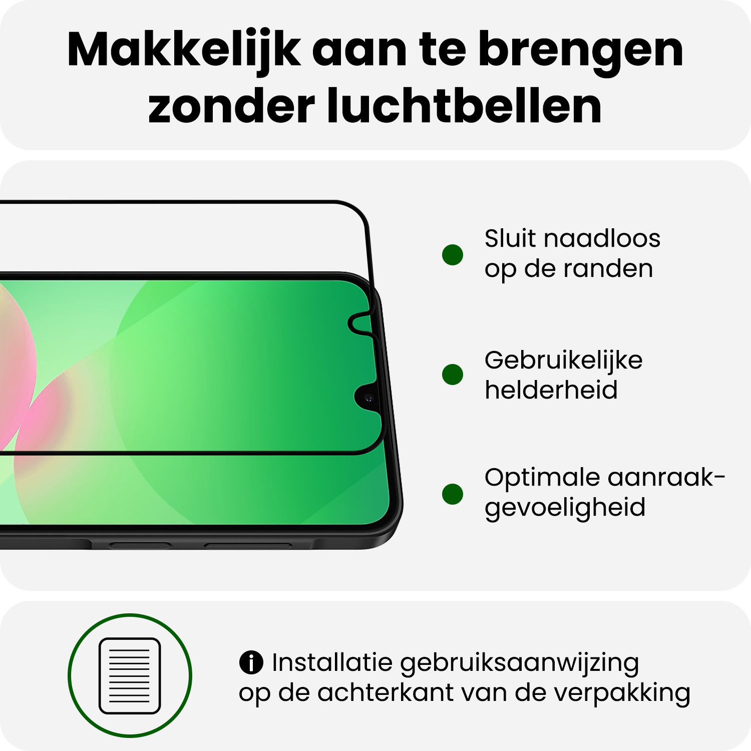 BASEY. BASEY. Samsung Galaxy A26 Screenprotector Glas Full Cover - 2 PACK