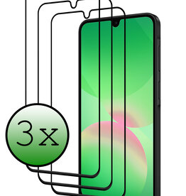 BASEY. BASEY. Samsung Galaxy A26 Screenprotector Glas Full Cover - 3 PACK