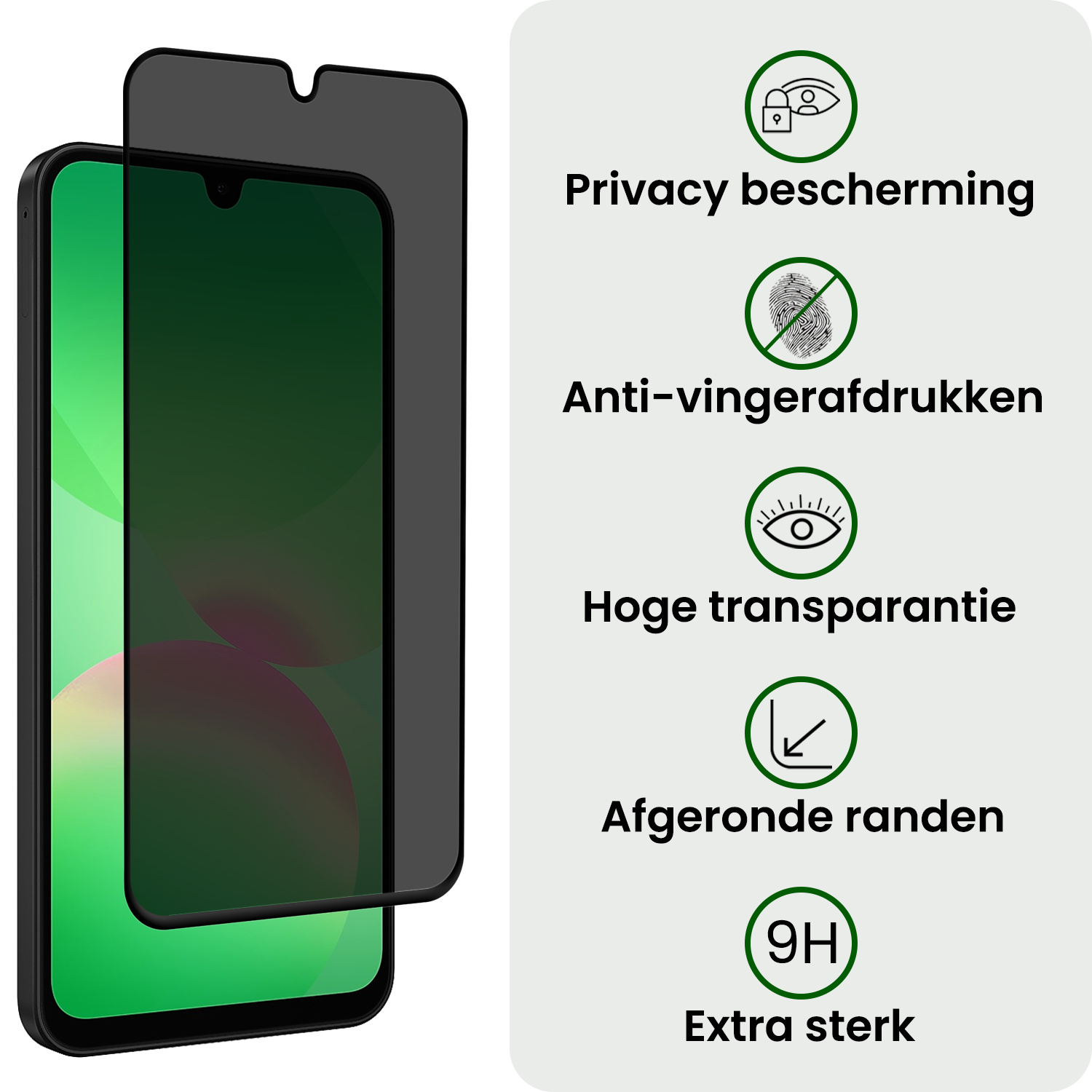 BASEY. BASEY. Samsung Galaxy A26 Screenprotector Glas Privacy - 3 PACK