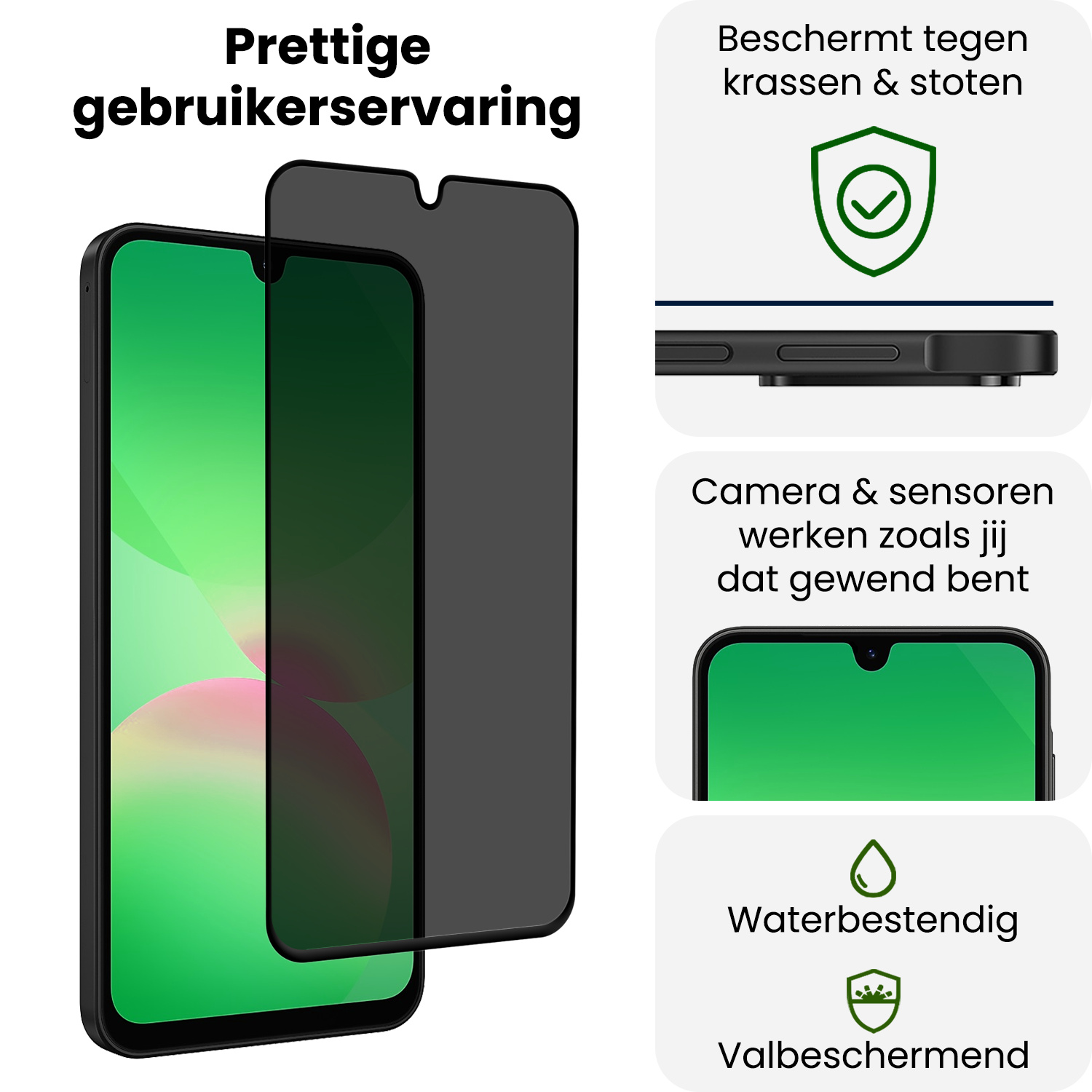 BASEY. BASEY. Samsung Galaxy A26 Screenprotector Glas Privacy - 3 PACK