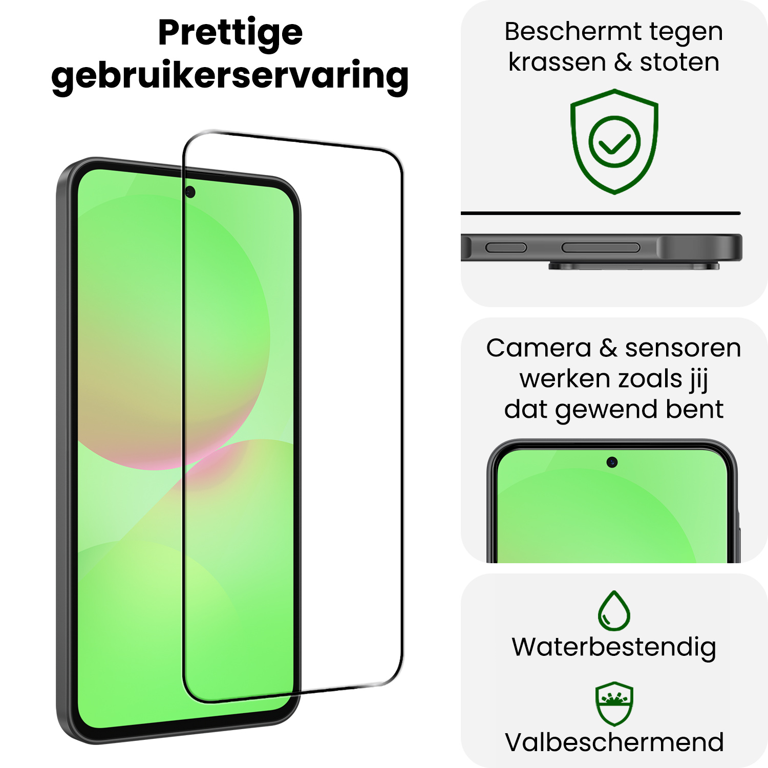 BASEY. BASEY. Samsung Galaxy A36 Screenprotector Glas Full Cover - 2 PACK