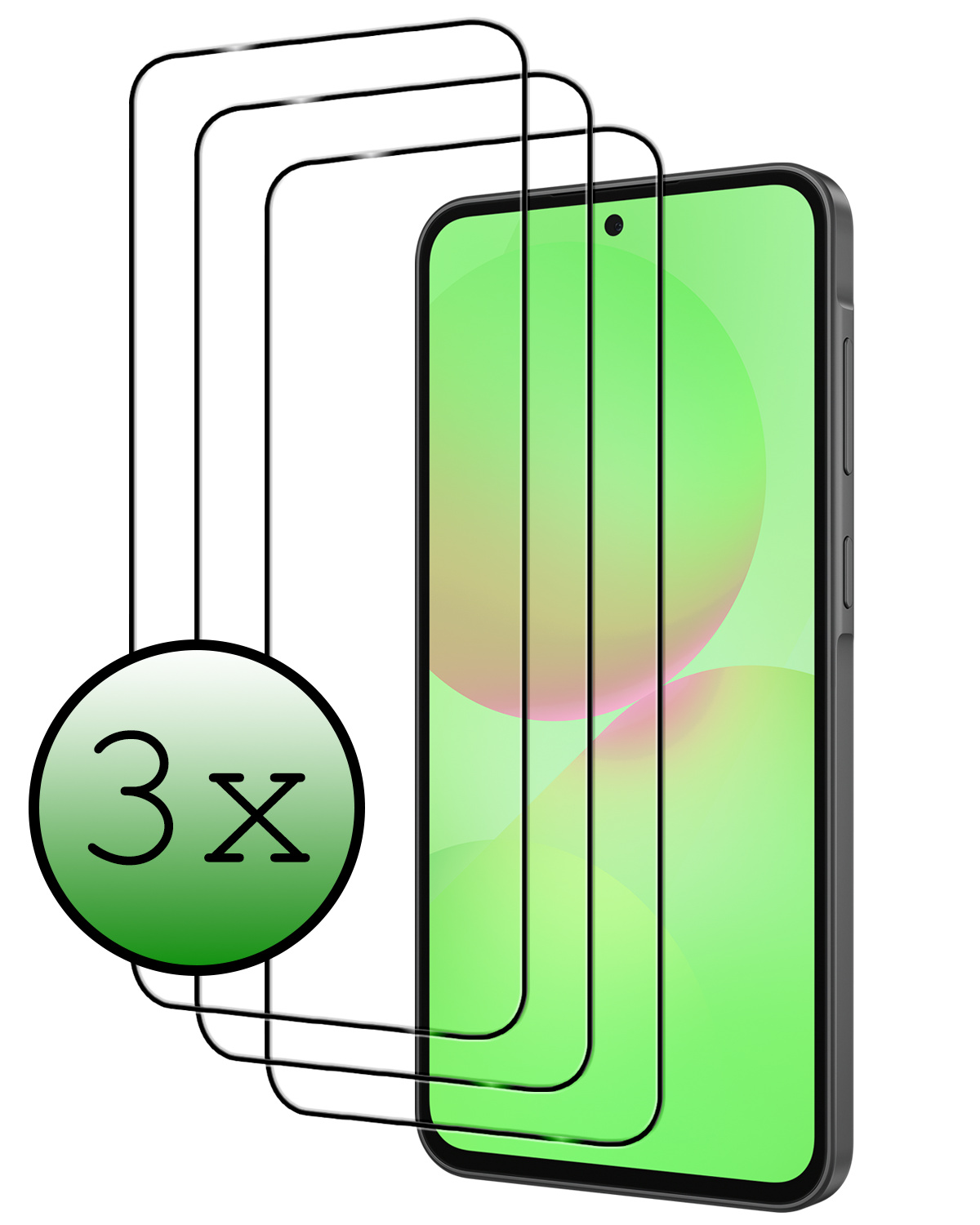 BASEY. BASEY. Samsung Galaxy A36 Screenprotector Glas Full Cover - 3 PACK