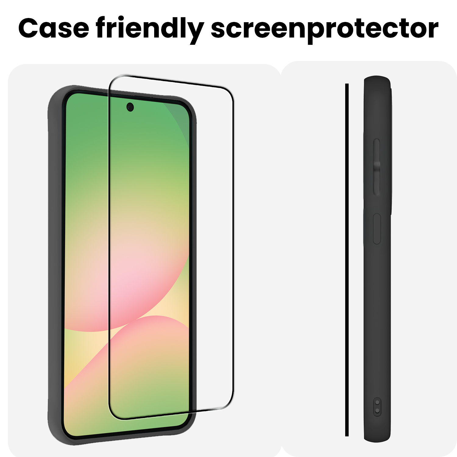 BASEY. BASEY. Samsung Galaxy A56 Screenprotector Glas Full Cover - 2 PACK