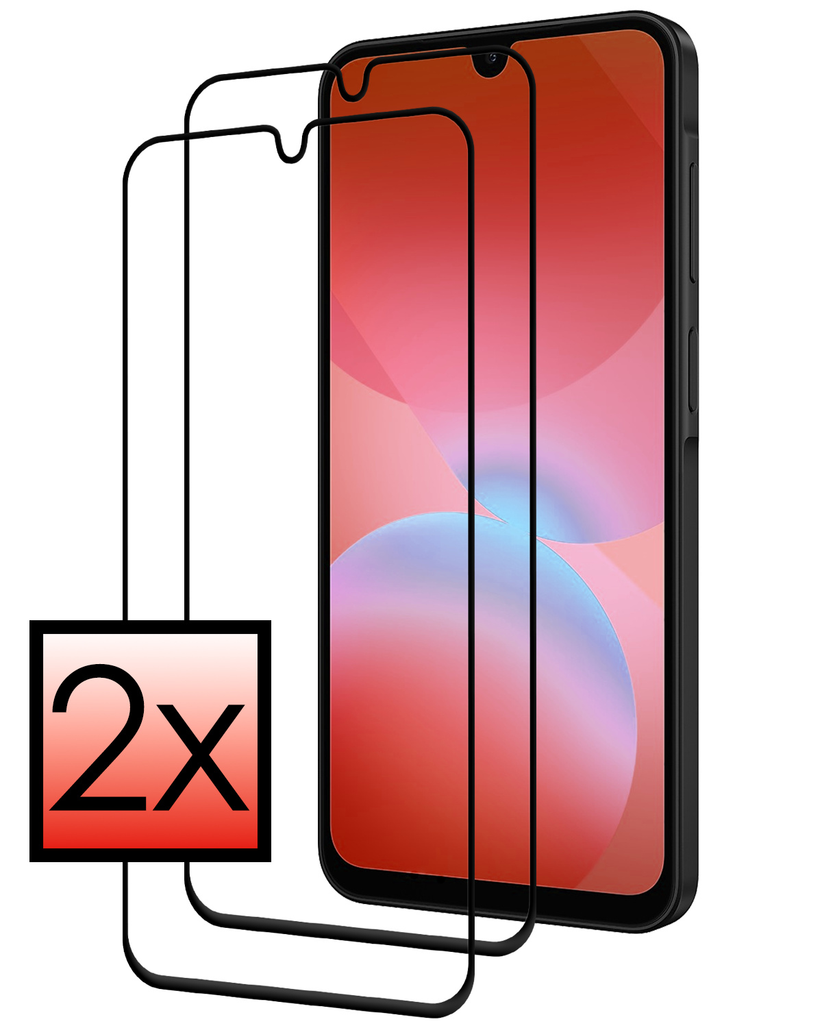 NoXx NoXx Samsung Galaxy A26 Screenprotector Glas Full Cover - 2 PACK