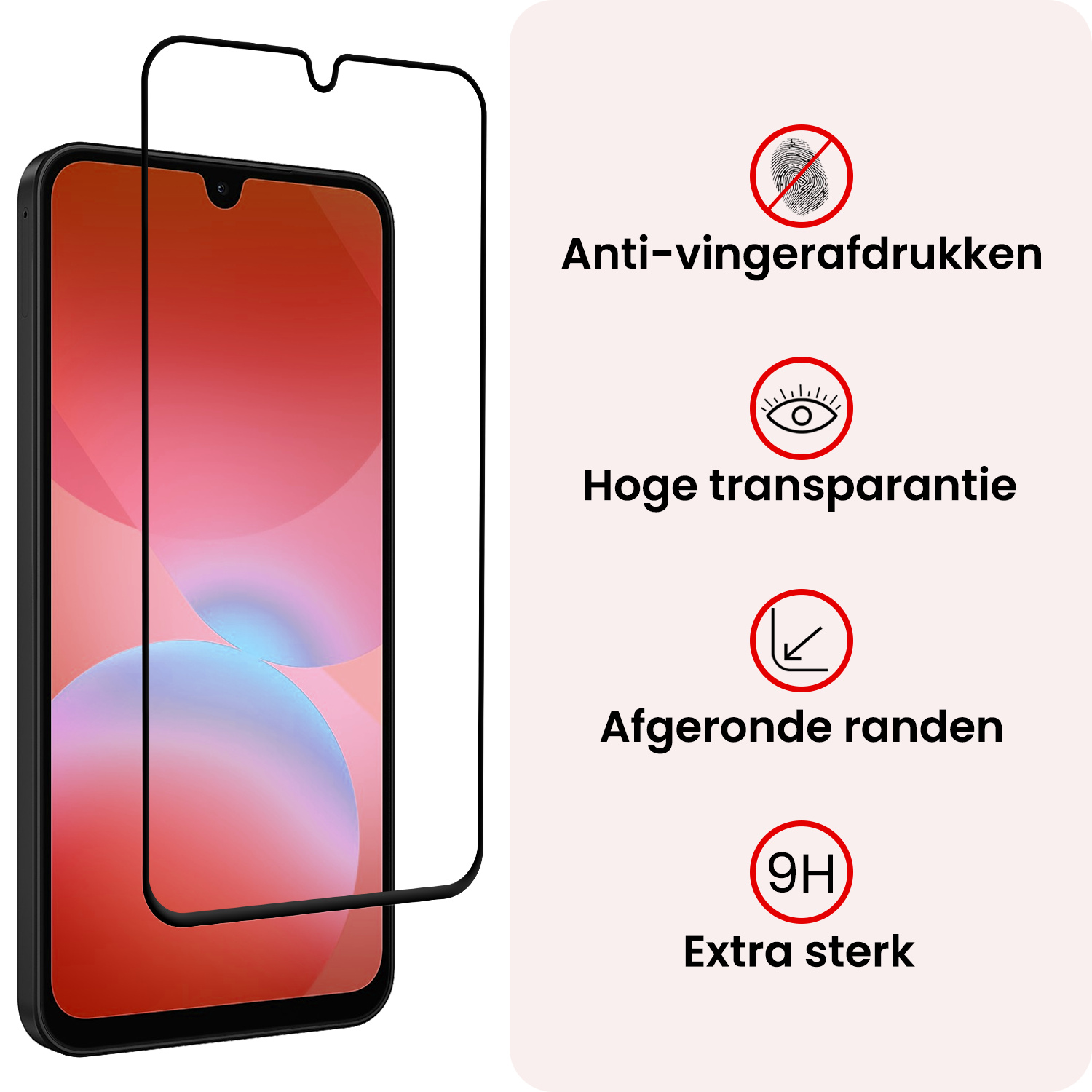 NoXx NoXx Samsung Galaxy A26 Screenprotector Glas Full Cover - 3 PACK