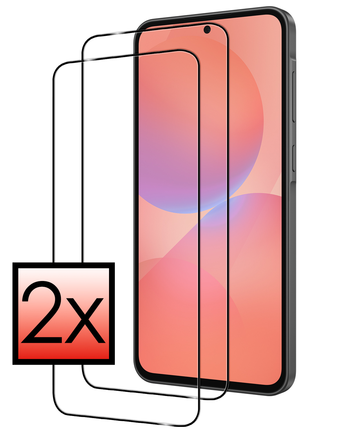 NoXx NoXx Samsung Galaxy A36 Screenprotector Glas Full Cover - 2 PACK