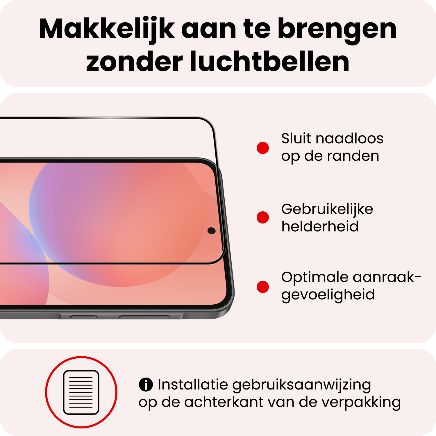 NoXx NoXx Samsung Galaxy A36 Screenprotector Glas Full Cover - 2 PACK