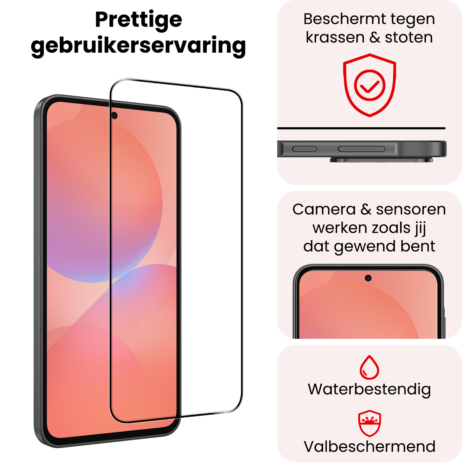 NoXx NoXx Samsung Galaxy A36 Screenprotector Glas Full Cover - 2 PACK