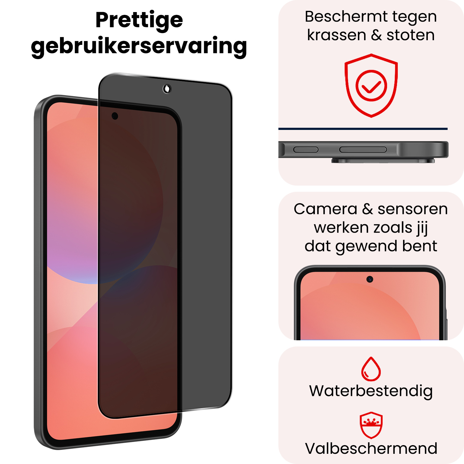 NoXx NoXx Samsung Galaxy A36 Screenprotector Glas Privacy - 3 PACK