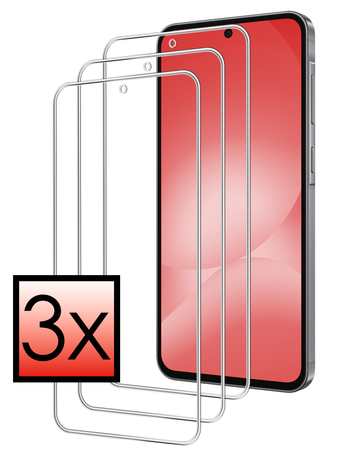 NoXx NoXx Samsung Galaxy A56 Screenprotector Glas - 3 PACK
