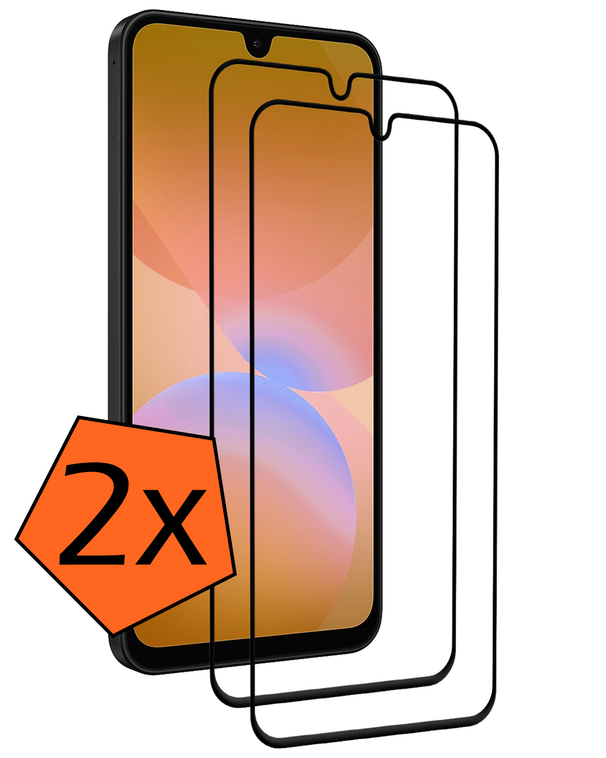 Nomfy Nomfy Samsung Galaxy A26 Screenprotector Glas Full Cover - 2 PACK