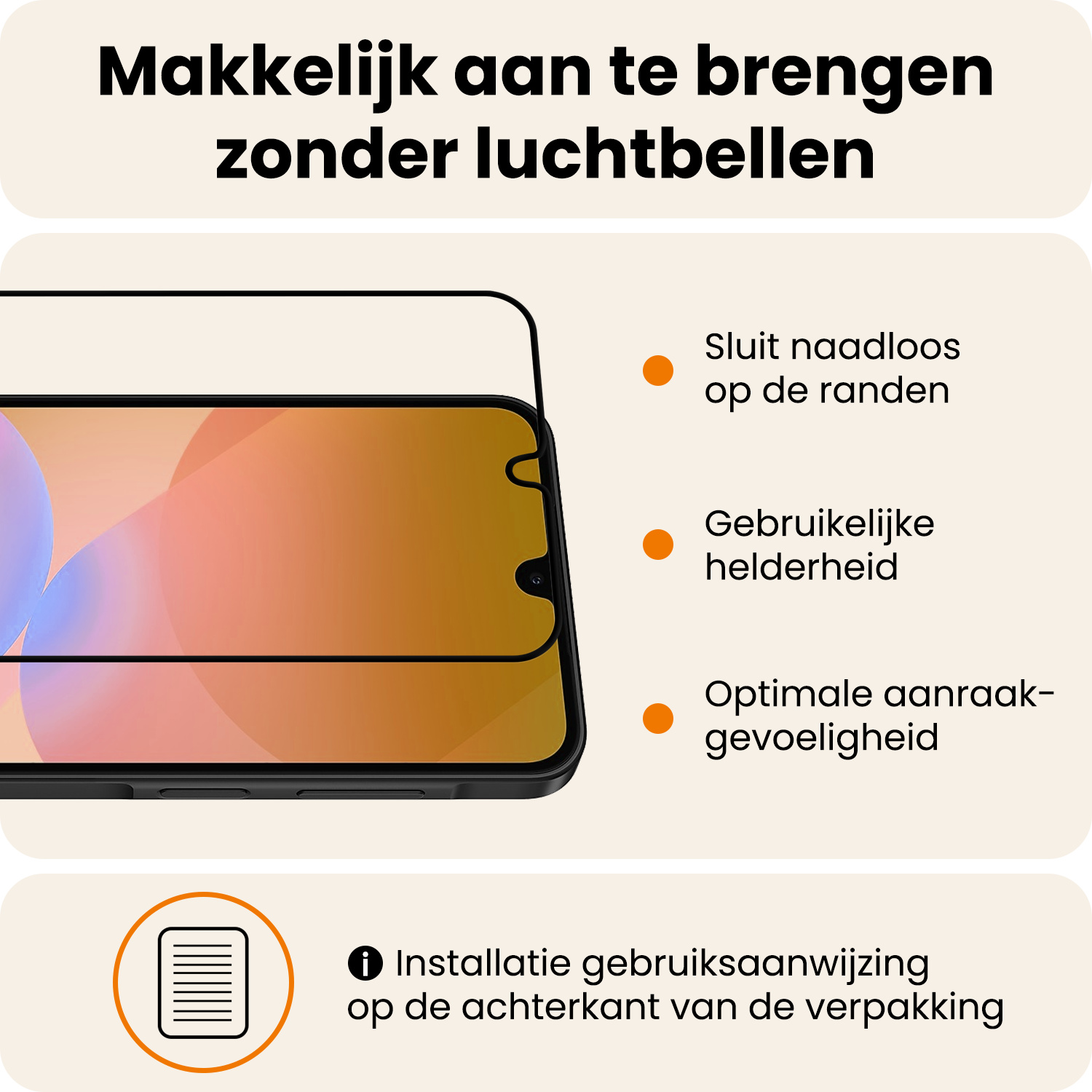 Nomfy Nomfy Samsung Galaxy A26 Screenprotector Glas Full Cover - 2 PACK