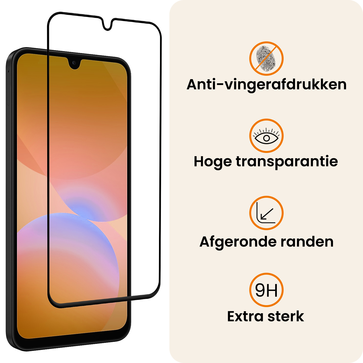 Nomfy Nomfy Samsung Galaxy A26 Screenprotector Glas Full Cover - 3 PACK