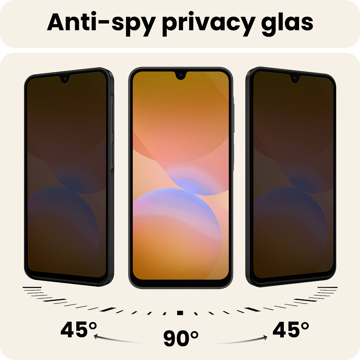 Nomfy Nomfy Samsung Galaxy A26 Screenprotector Glas Privacy