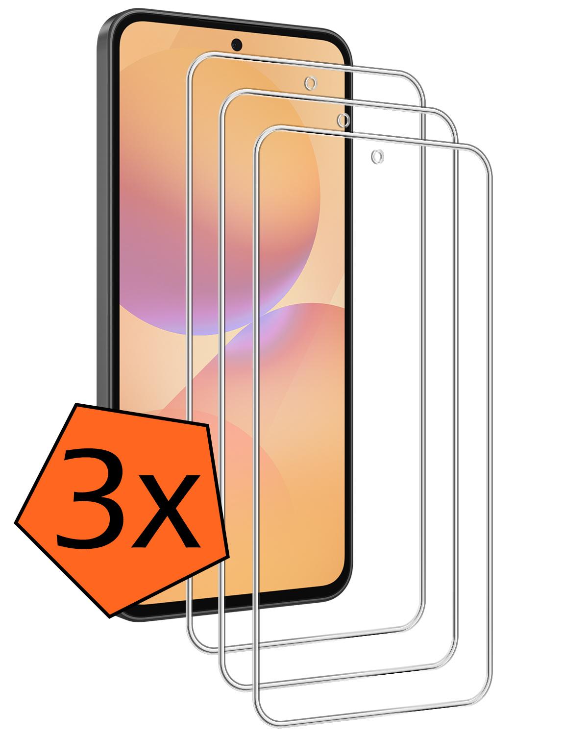 Nomfy Nomfy Samsung Galaxy A36 Screenprotector Glas - 3 PACK