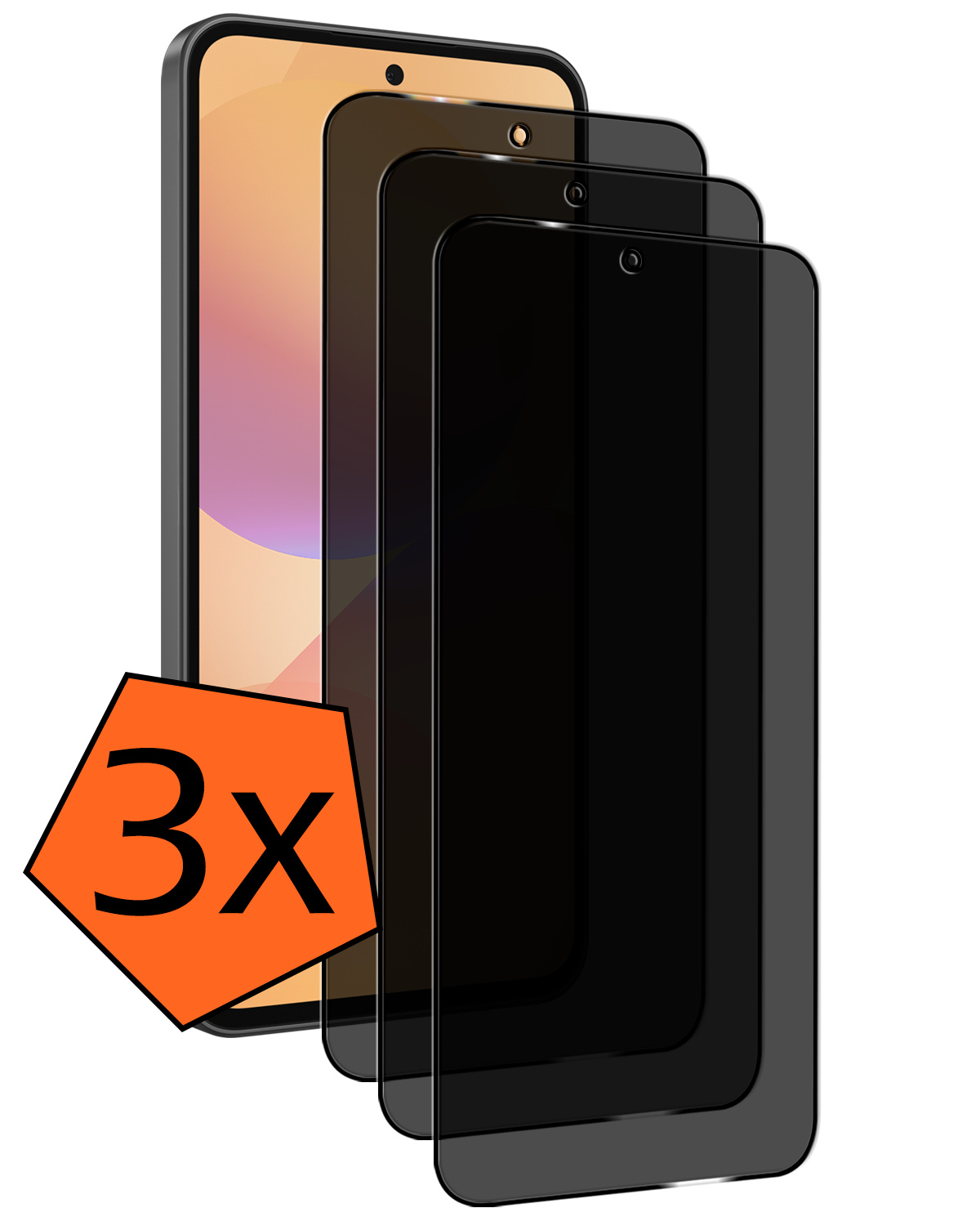 Nomfy Nomfy Samsung Galaxy A36 Screenprotector Glas Privacy - 3 PACK