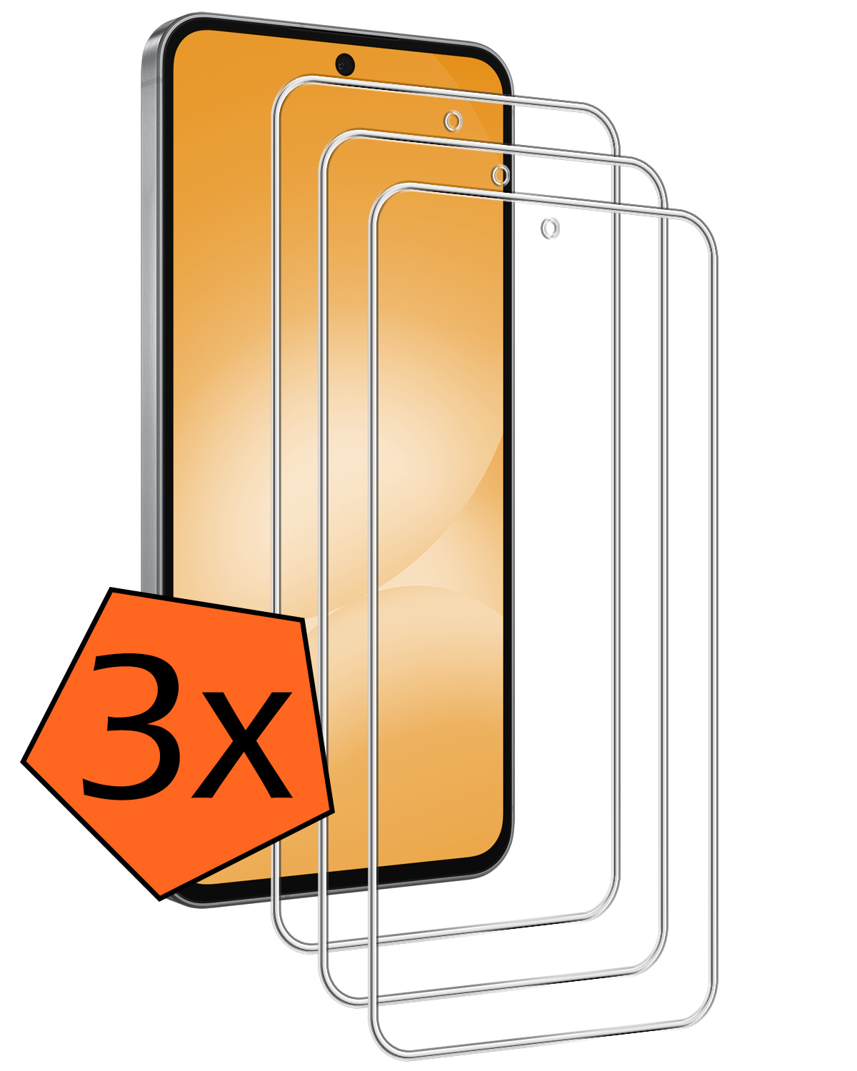 Nomfy Nomfy Samsung Galaxy A56 Screenprotector Glas - 3 PACK