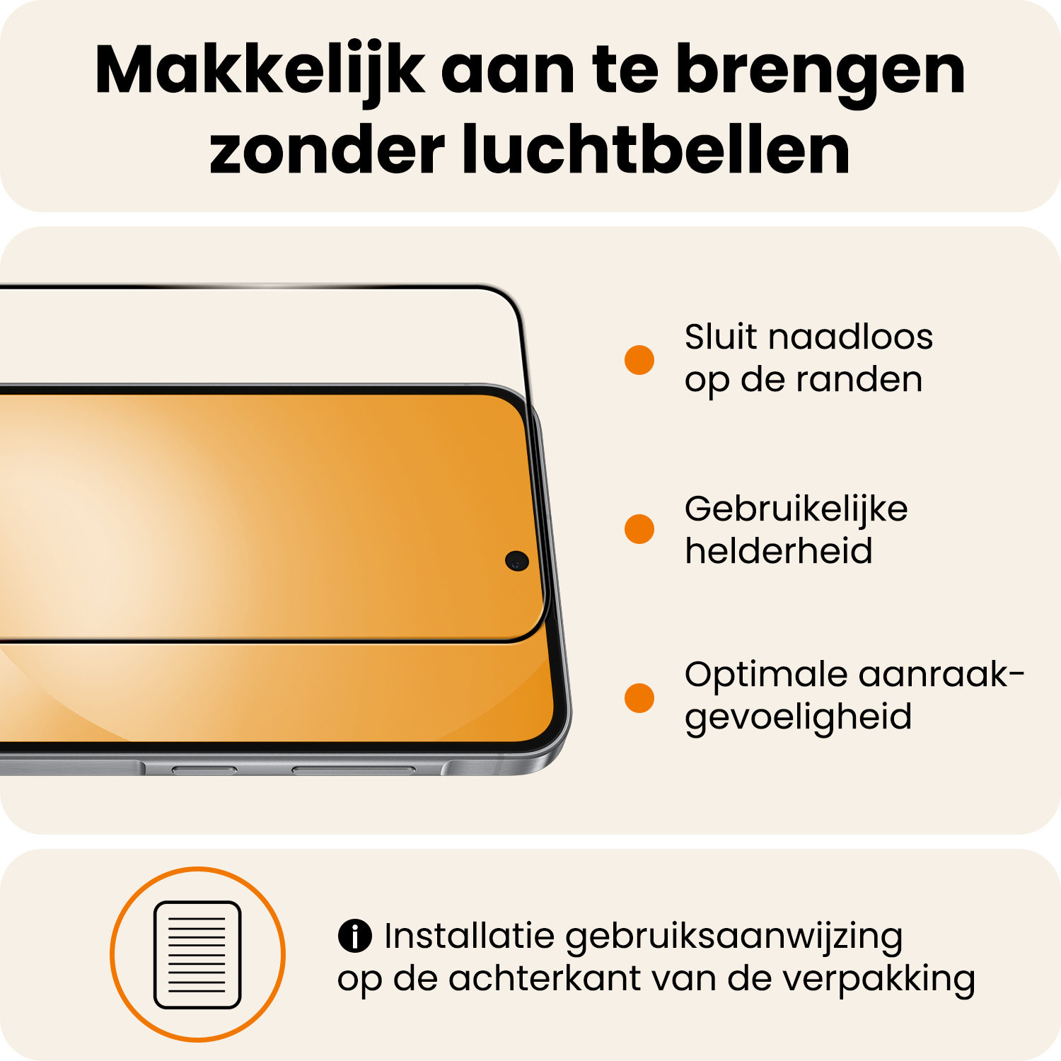 Nomfy Nomfy Samsung Galaxy A56 Screenprotector Glas Full Cover - 2 PACK