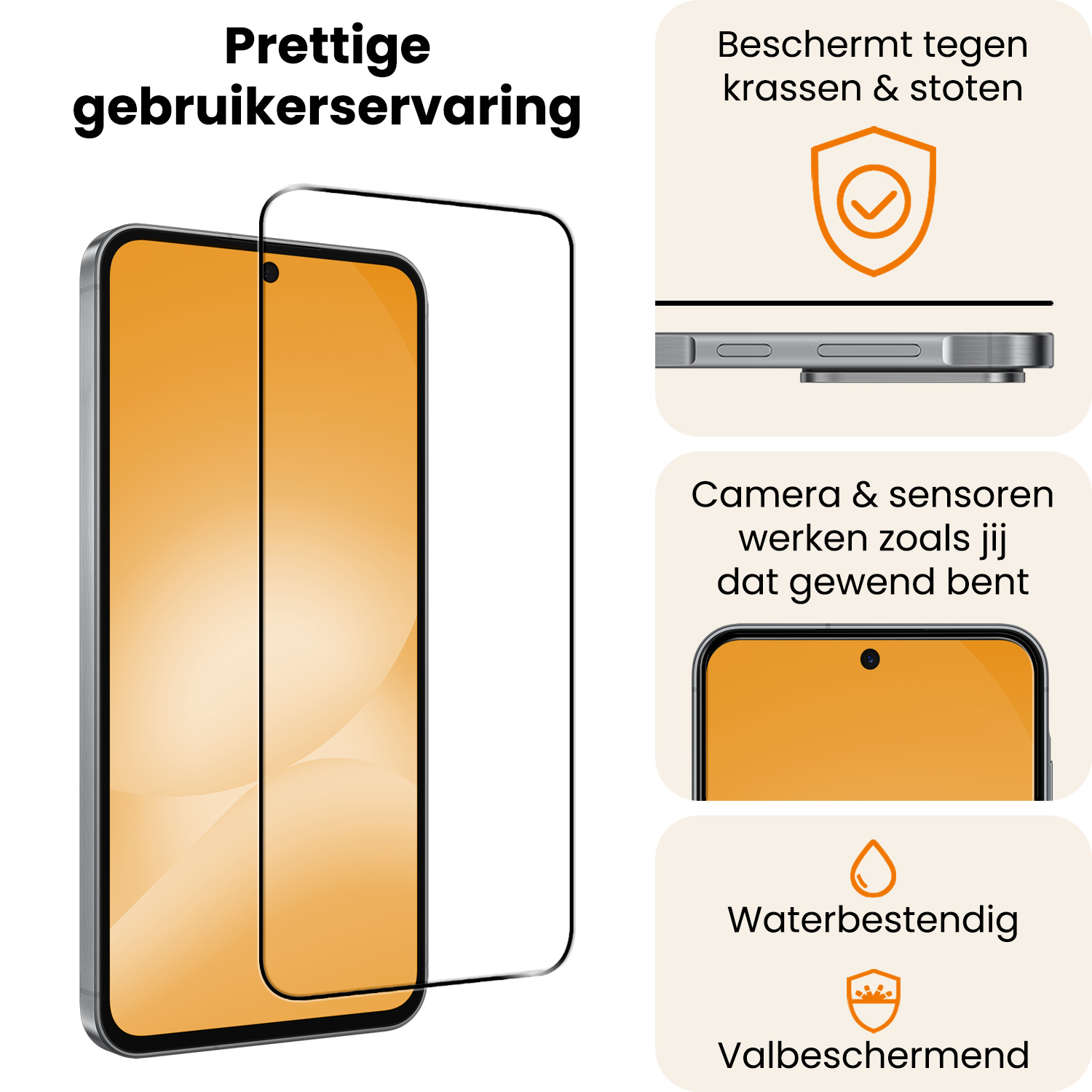 Nomfy Nomfy Samsung Galaxy A56 Screenprotector Glas Full Cover - 3 PACK