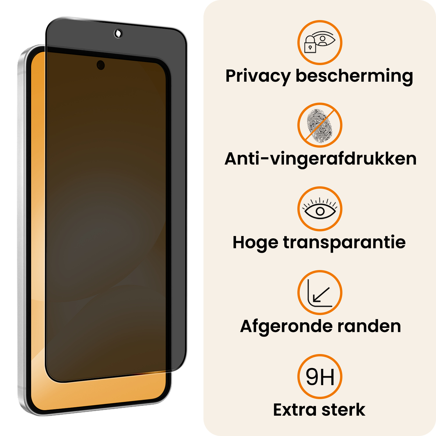 Nomfy Nomfy Samsung Galaxy A56 Screenprotector Glas Privacy - 2 PACK