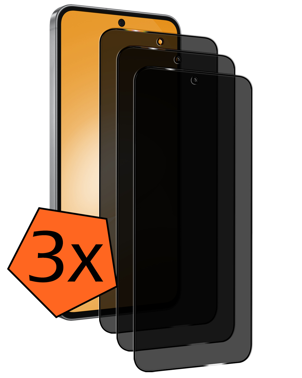 Nomfy Nomfy Samsung Galaxy A56 Screenprotector Glas Privacy - 3 PACK