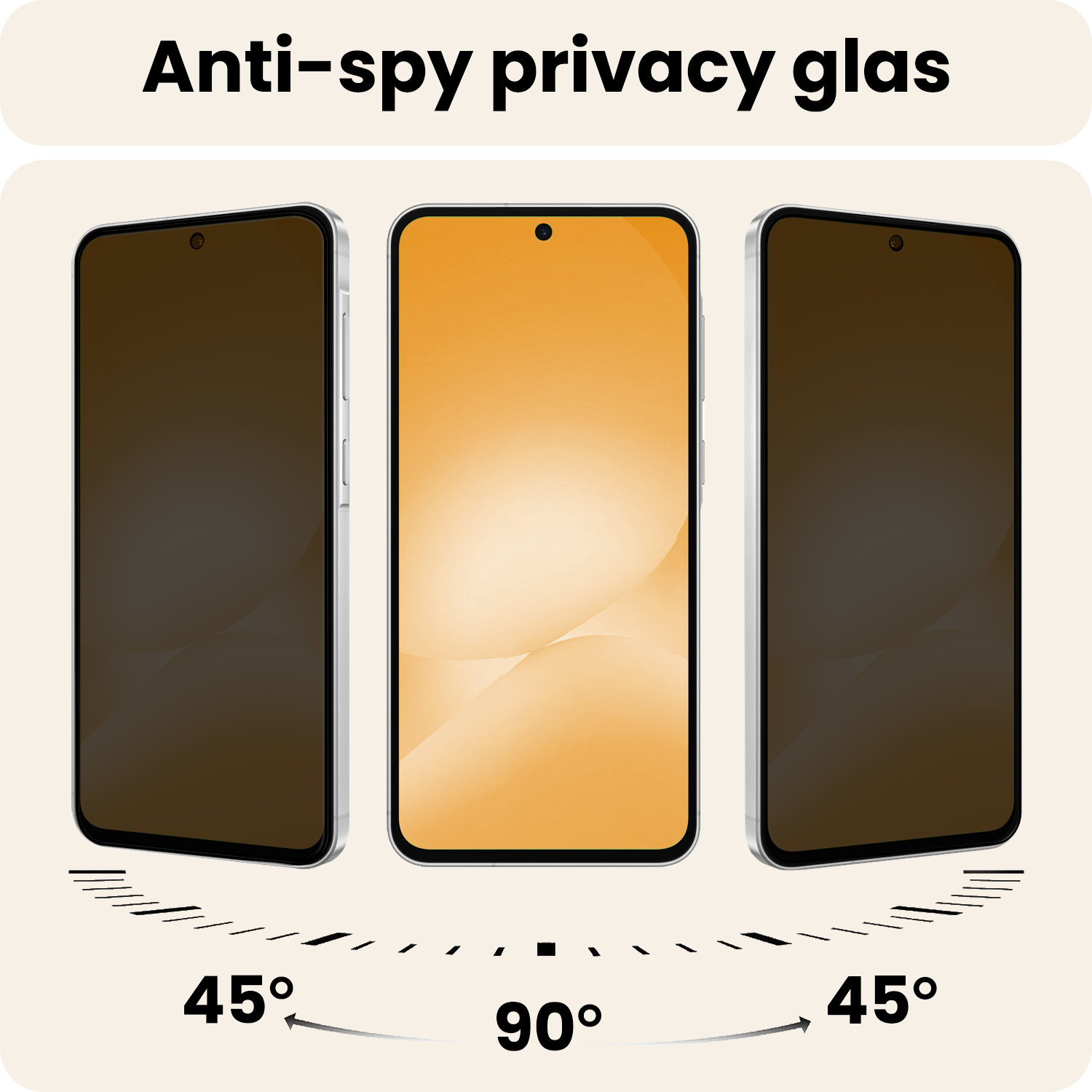 Nomfy Nomfy Samsung Galaxy A56 Screenprotector Glas Privacy - 3 PACK
