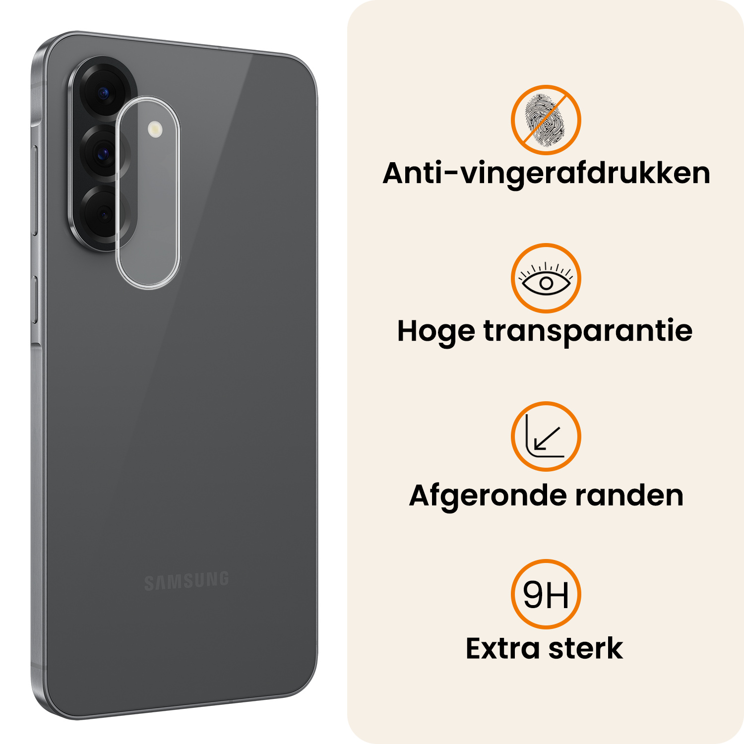 Nomfy Nomfy Samsung Galaxy A56 Camera Screenprotector - 2 PACK