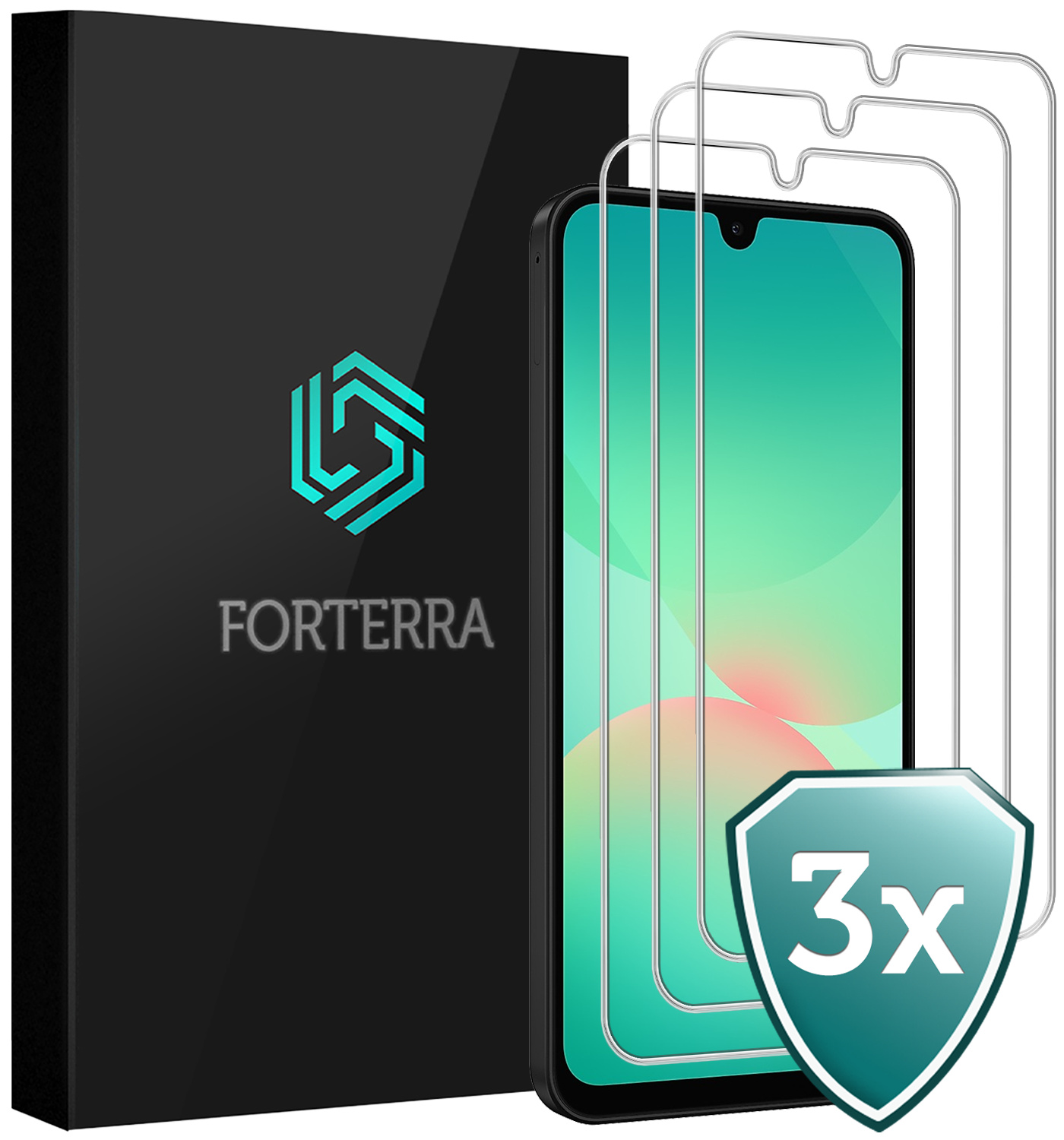 Forterra Forterra Samsung Galaxy A26 Screenprotector Glas - 3 PACK