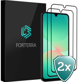 Forterra Forterra Samsung Galaxy A26 Screenprotector Glas Full Cover - 2 PACK