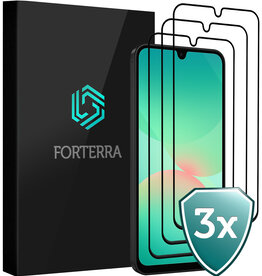 Forterra Forterra Samsung Galaxy A26 Screenprotector Glas Full Cover - 3 PACK