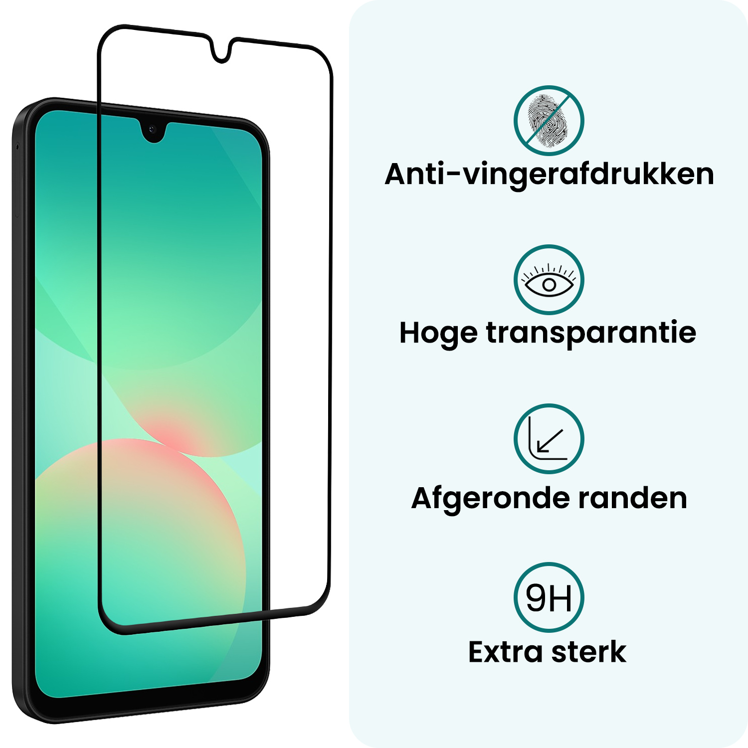 Forterra Forterra Samsung Galaxy A26 Screenprotector Glas Full Cover - 3 PACK