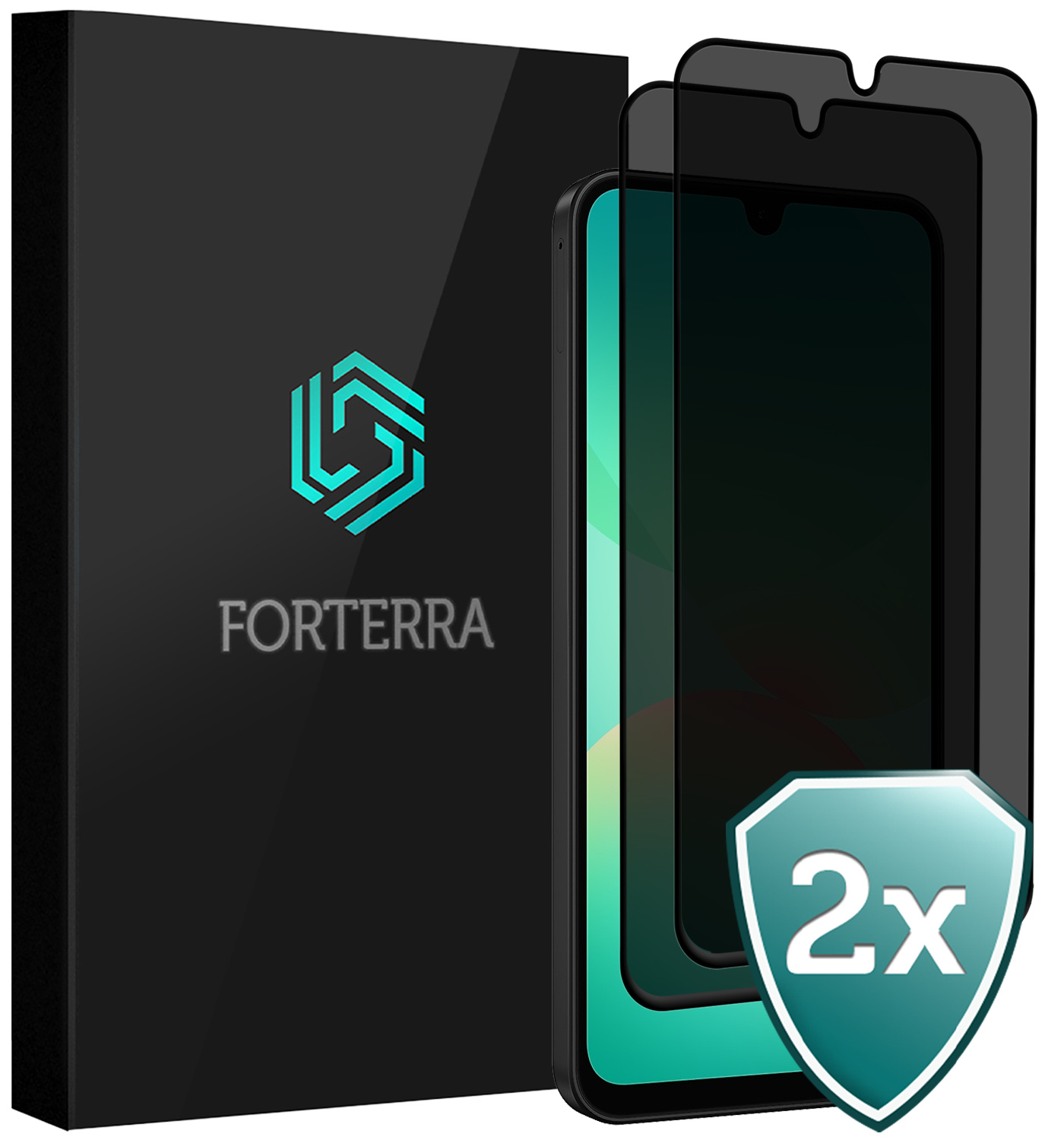 Forterra Forterra Samsung Galaxy A26 Screenprotector Glas Privacy - 2 PACK