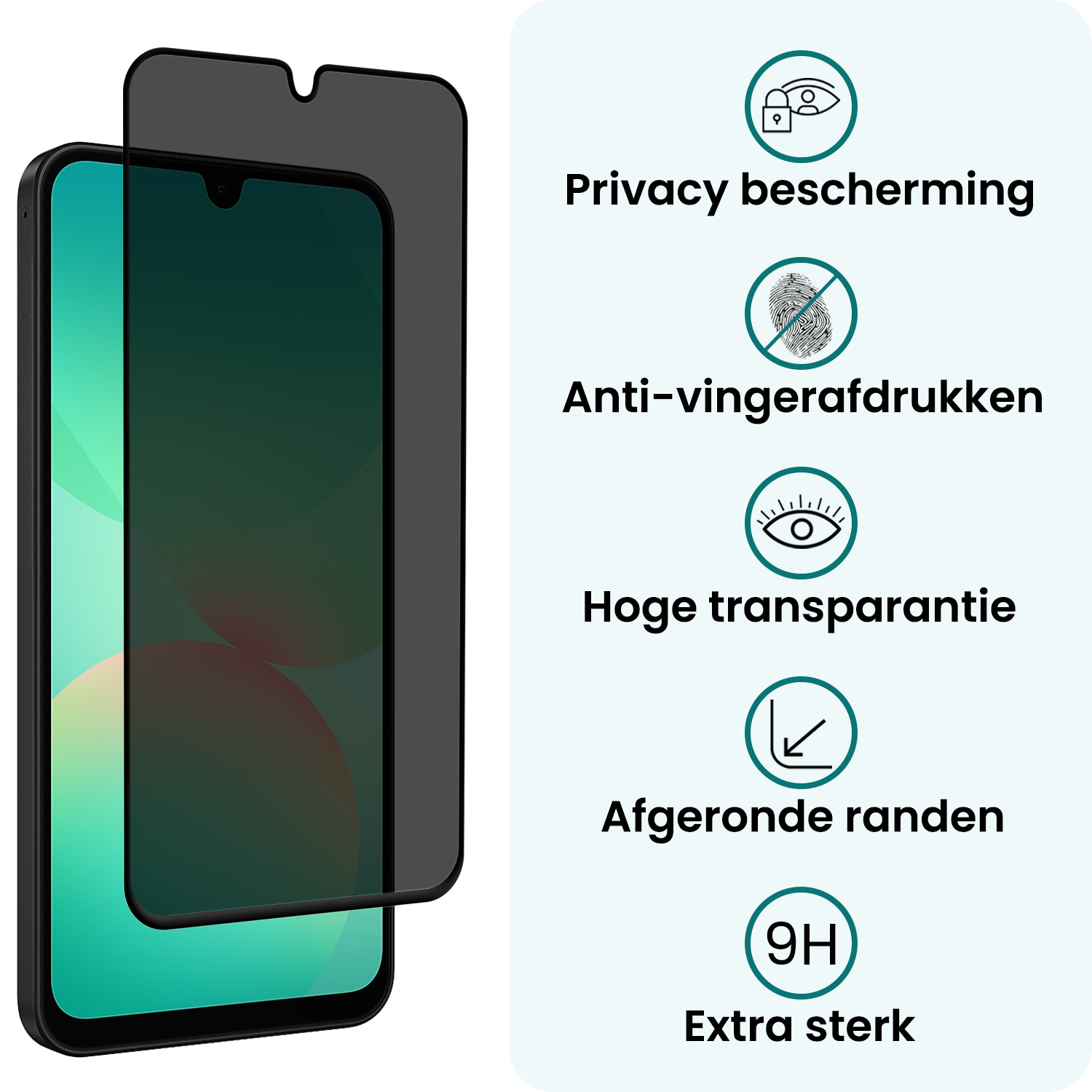 Forterra Forterra Samsung Galaxy A26 Screenprotector Glas Privacy - 2 PACK