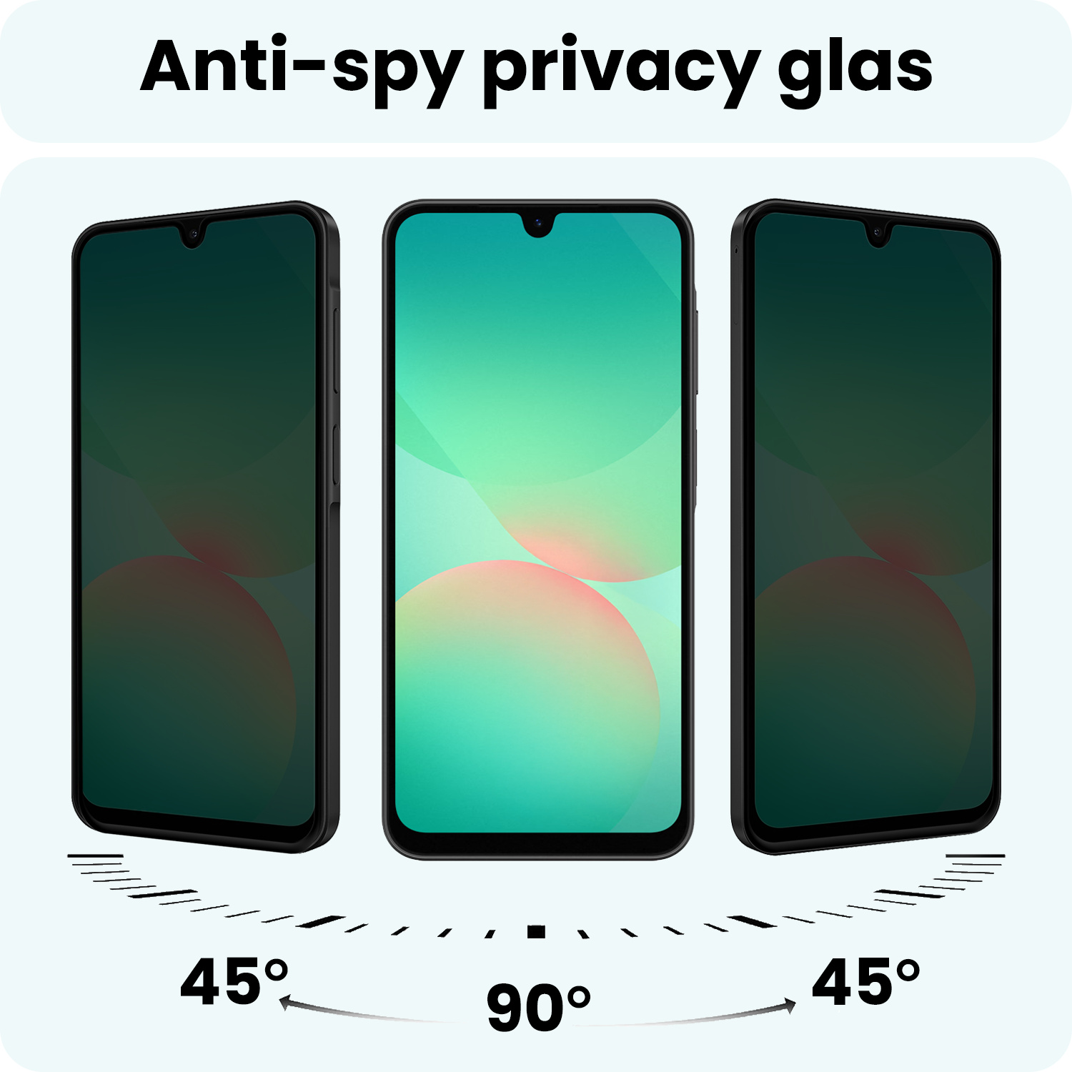 Forterra Forterra Samsung Galaxy A26 Screenprotector Glas Privacy - 2 PACK