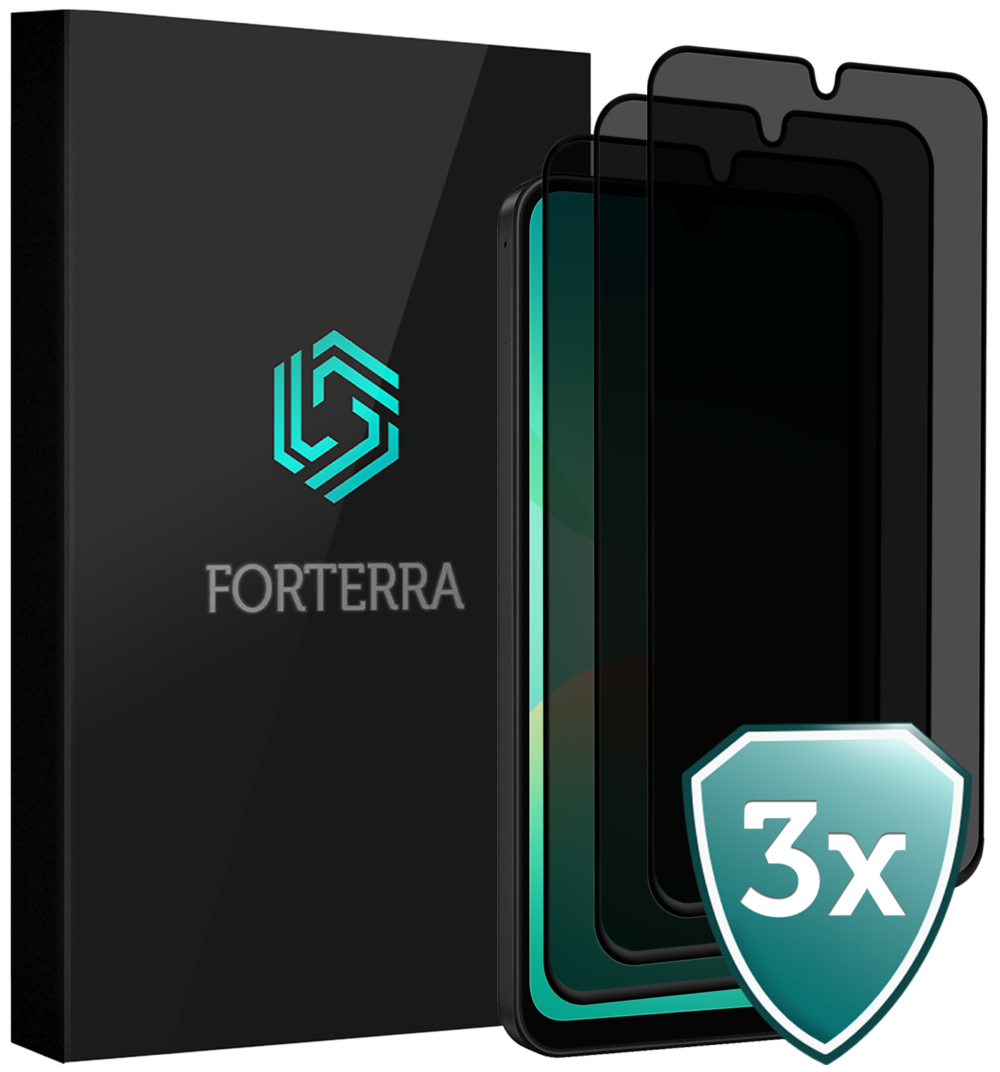 Forterra Forterra Samsung Galaxy A26 Screenprotector Glas Privacy - 3 PACK