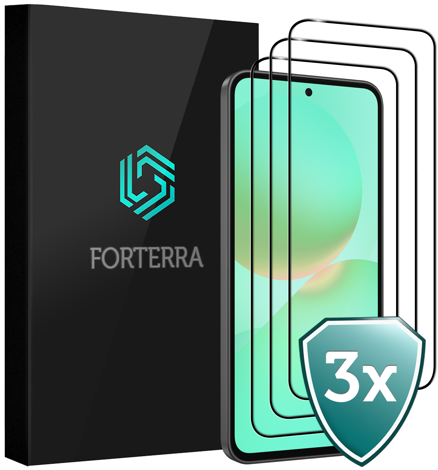 Forterra Forterra Samsung Galaxy A36 Screenprotector Glas Full Cover - 3 PACK