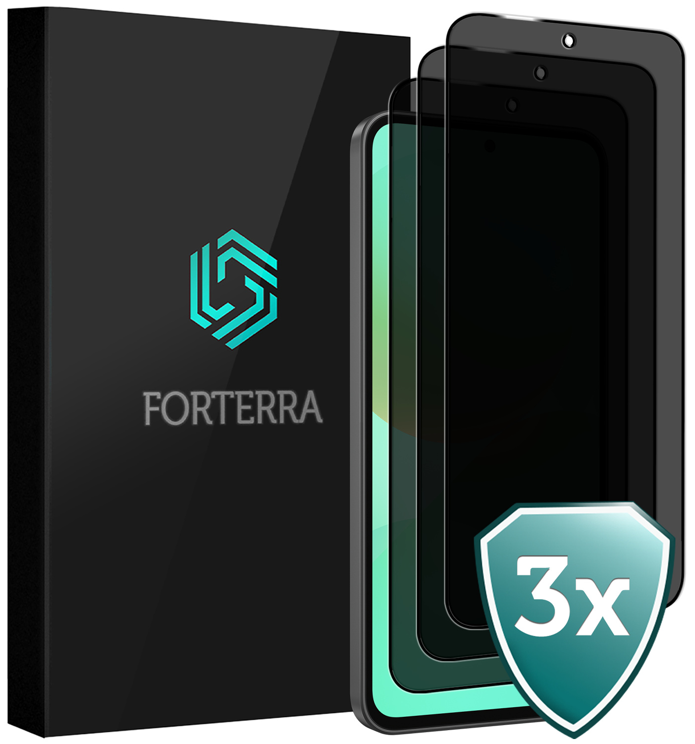 Forterra Forterra Samsung Galaxy A36 Screenprotector Glas Privacy - 3 PACK