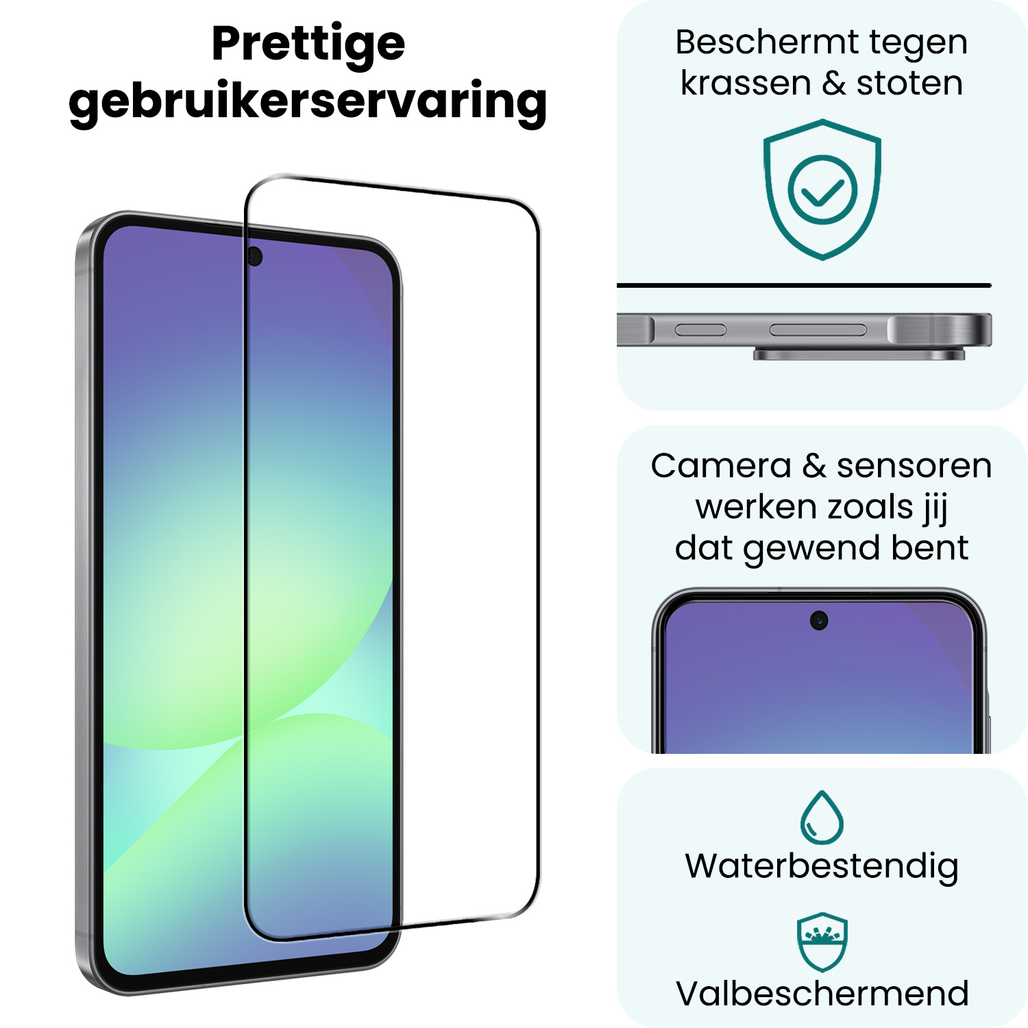 Forterra Forterra Samsung Galaxy A56 Screenprotector Glas Full Cover