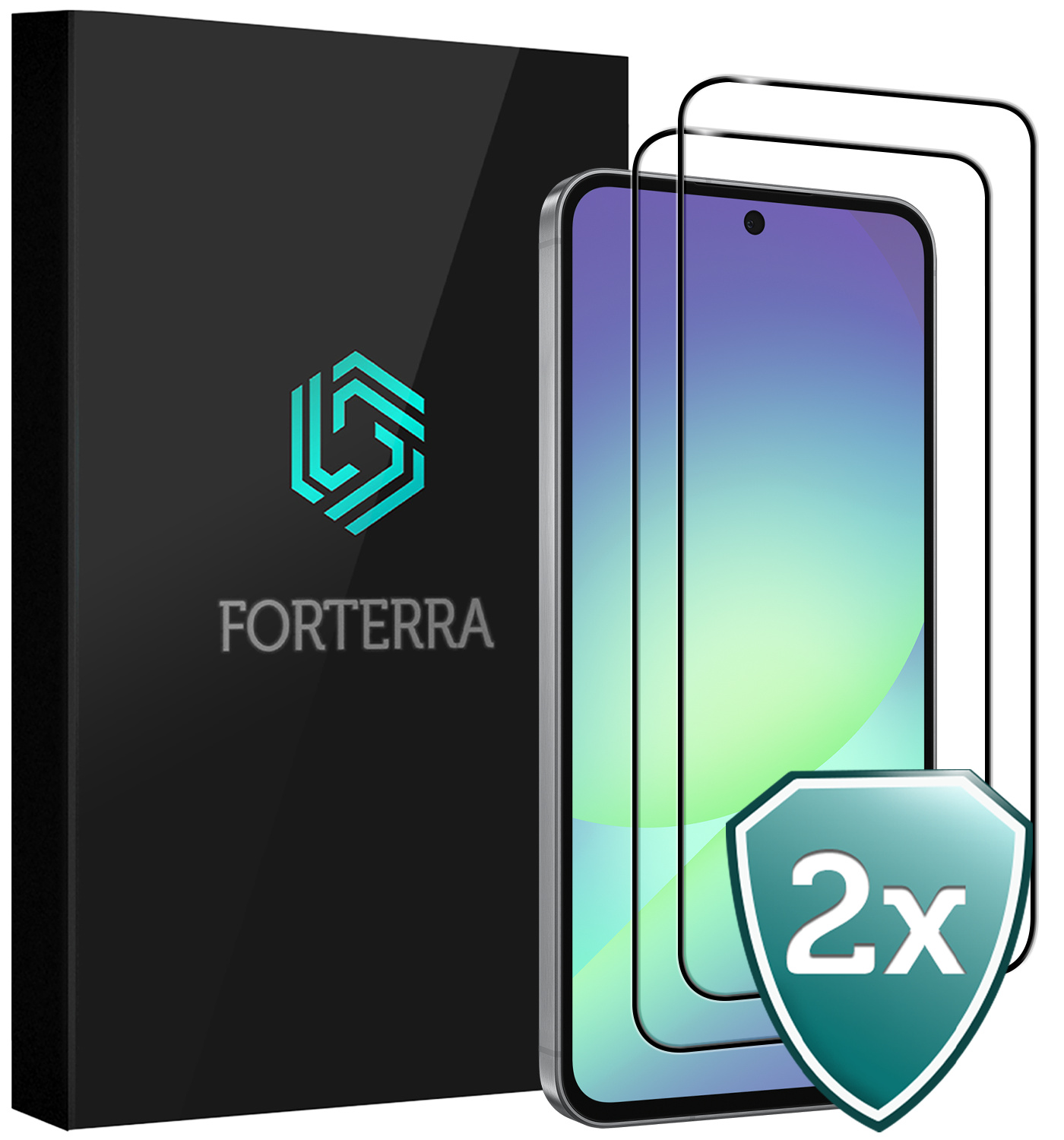 Forterra Forterra Samsung Galaxy A56 Screenprotector Glas Full Cover - 2 PACK