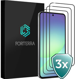 Forterra Forterra Samsung Galaxy A56 Screenprotector Glas Full Cover - 3 PACK