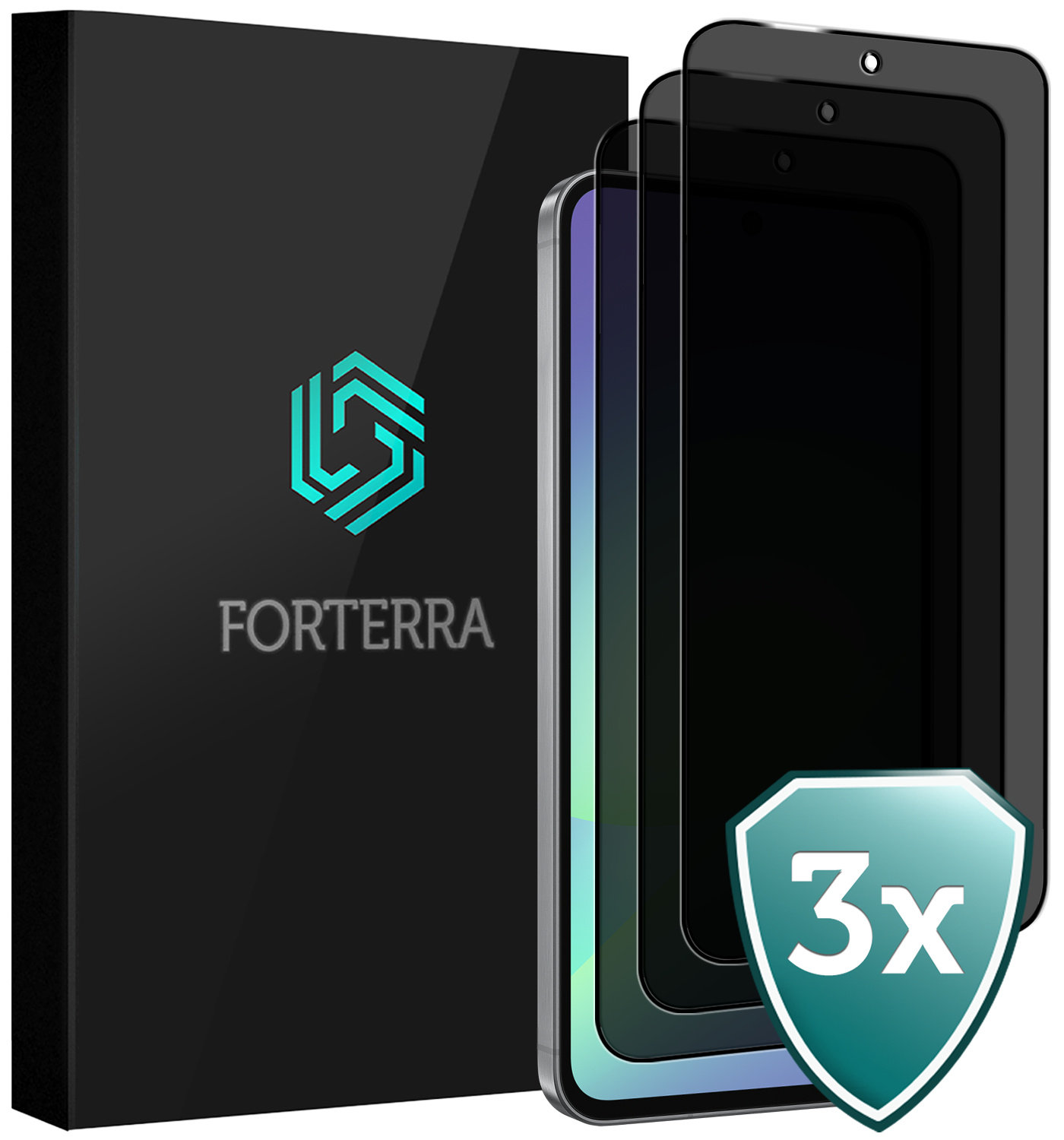 Forterra Forterra Samsung Galaxy A56 Screenprotector Glas Privacy - 3 PACK