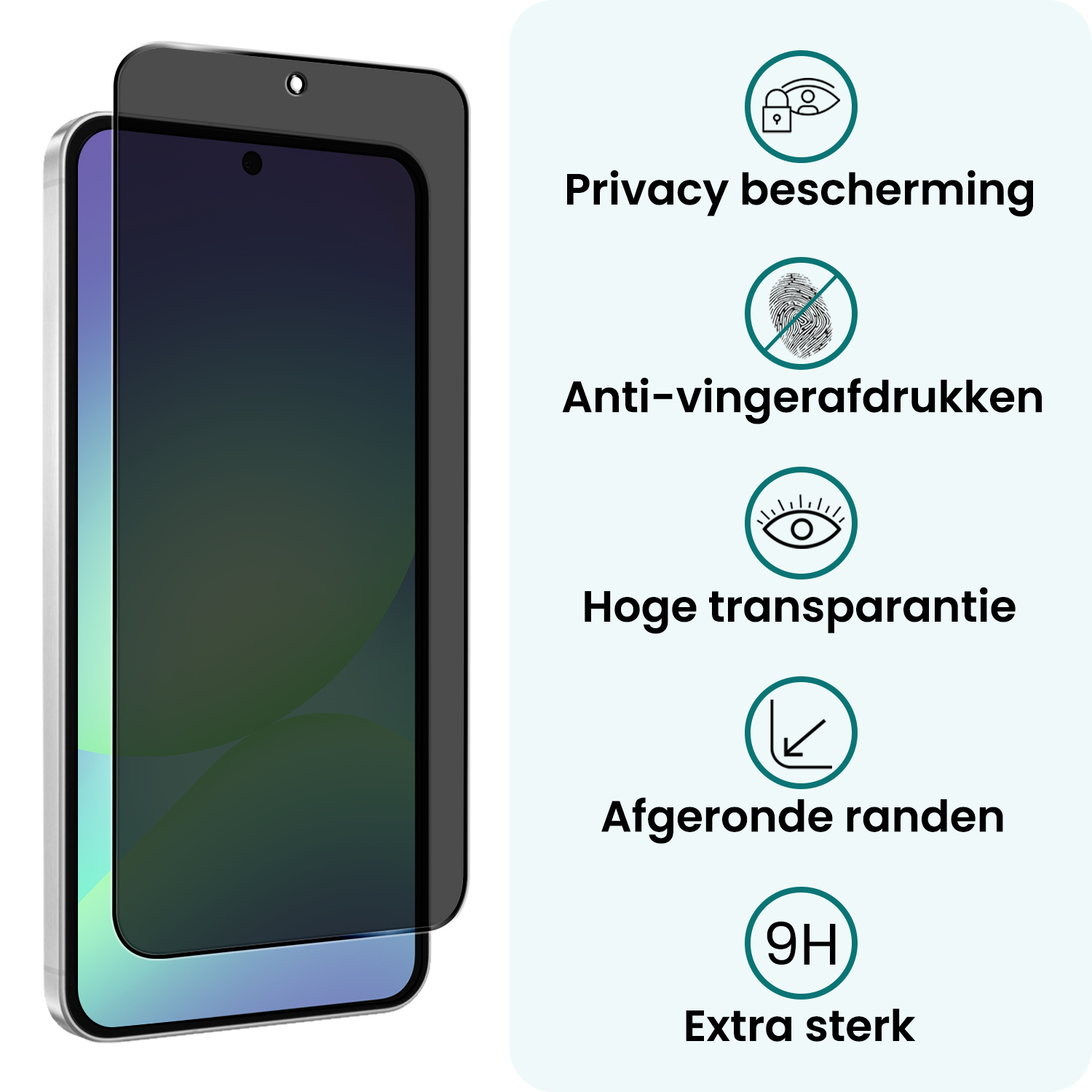 Forterra Forterra Samsung Galaxy A56 Screenprotector Glas Privacy - 3 PACK