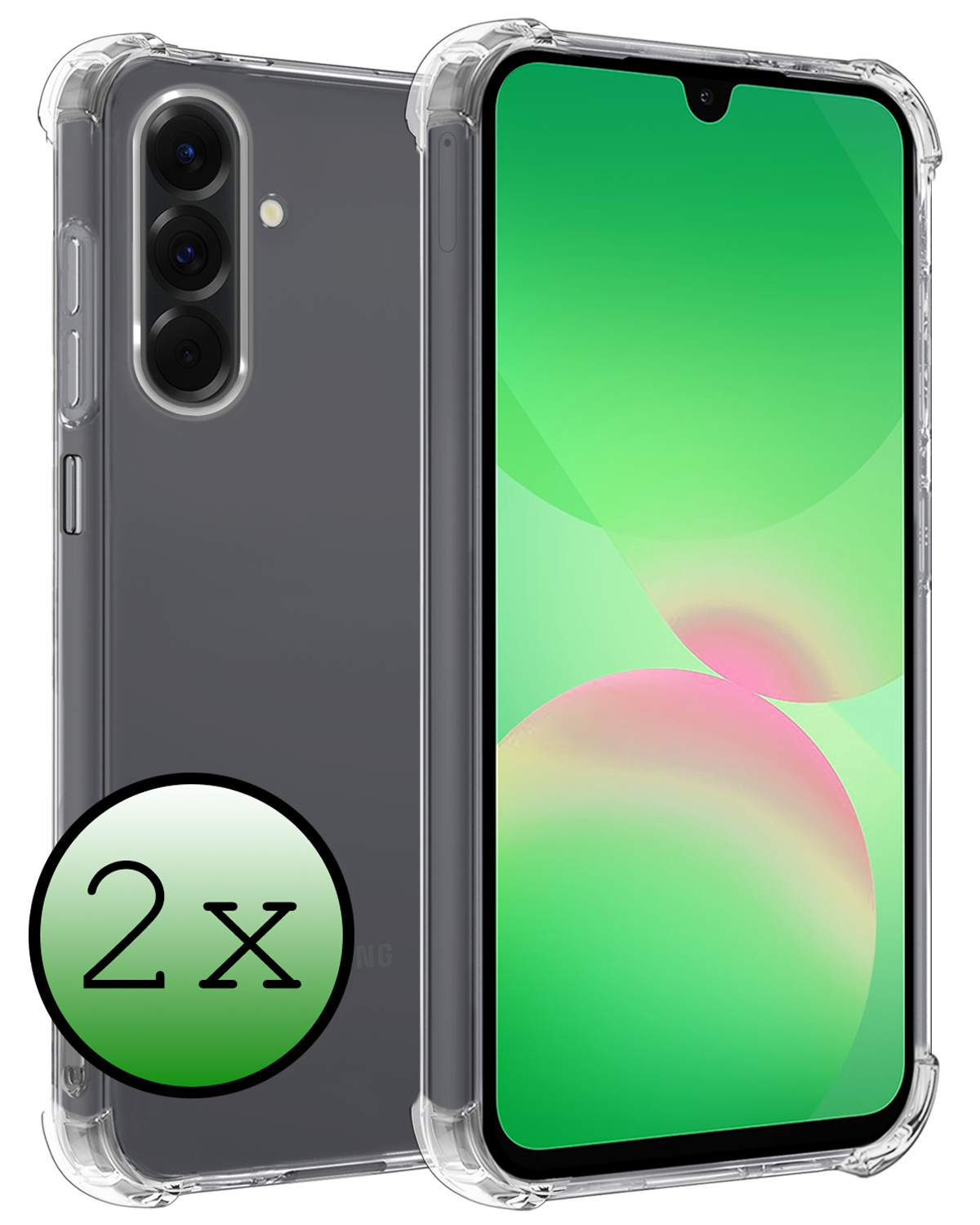 BASEY. BASEY. Samsung Galaxy A26 Hoesje Shockproof - Transparant - 2 PACK