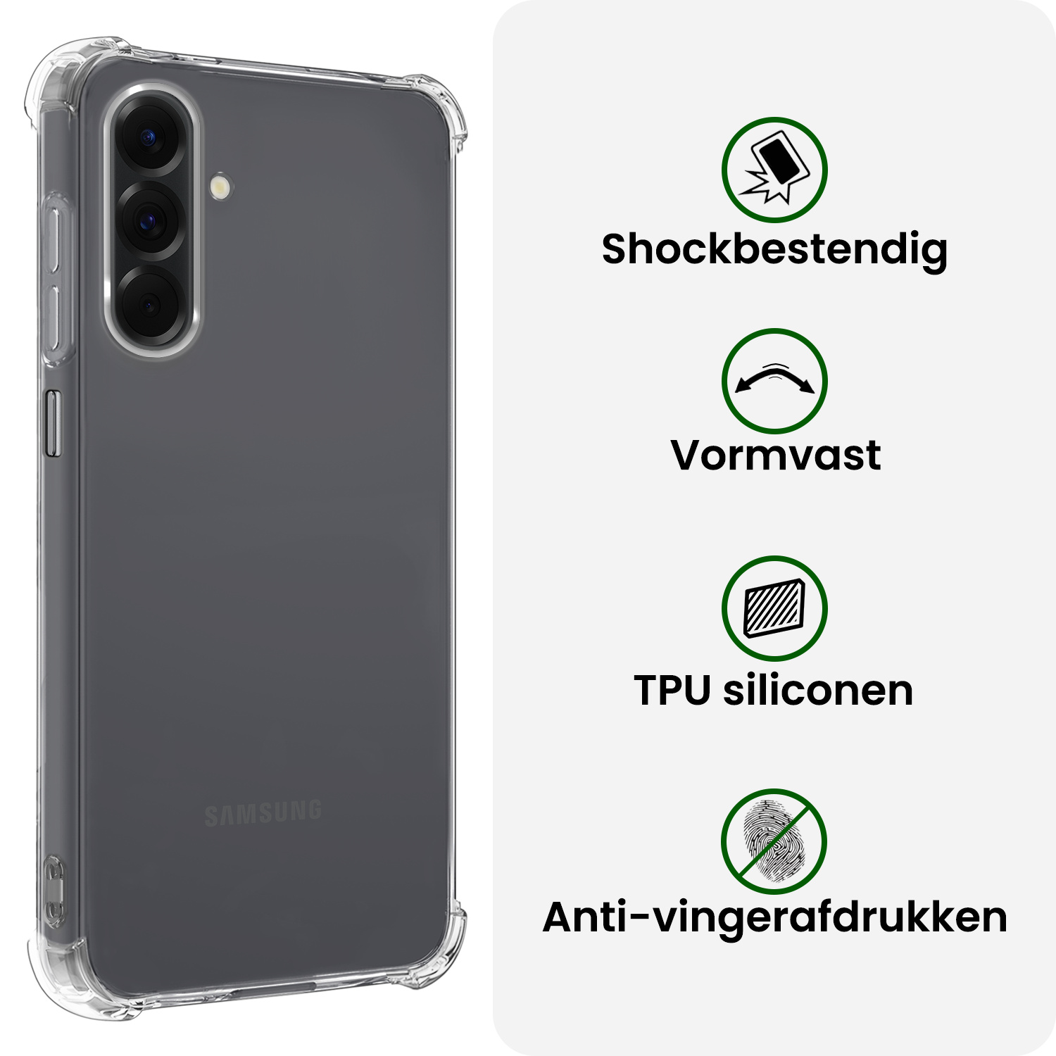 BASEY. BASEY. Samsung Galaxy A26 Hoesje Shockproof - Transparant - 2 PACK