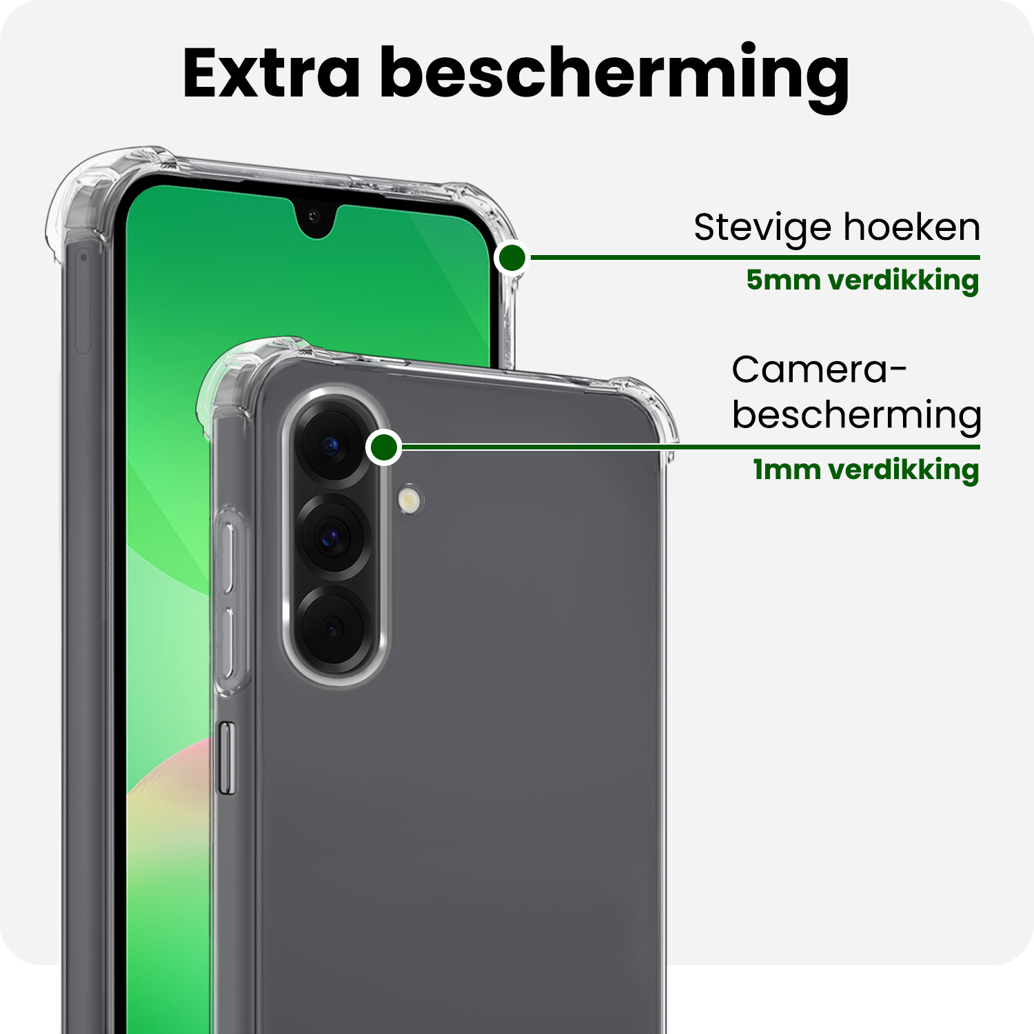 BASEY. BASEY. Samsung Galaxy A26 Hoesje Shockproof - Transparant - 2 PACK