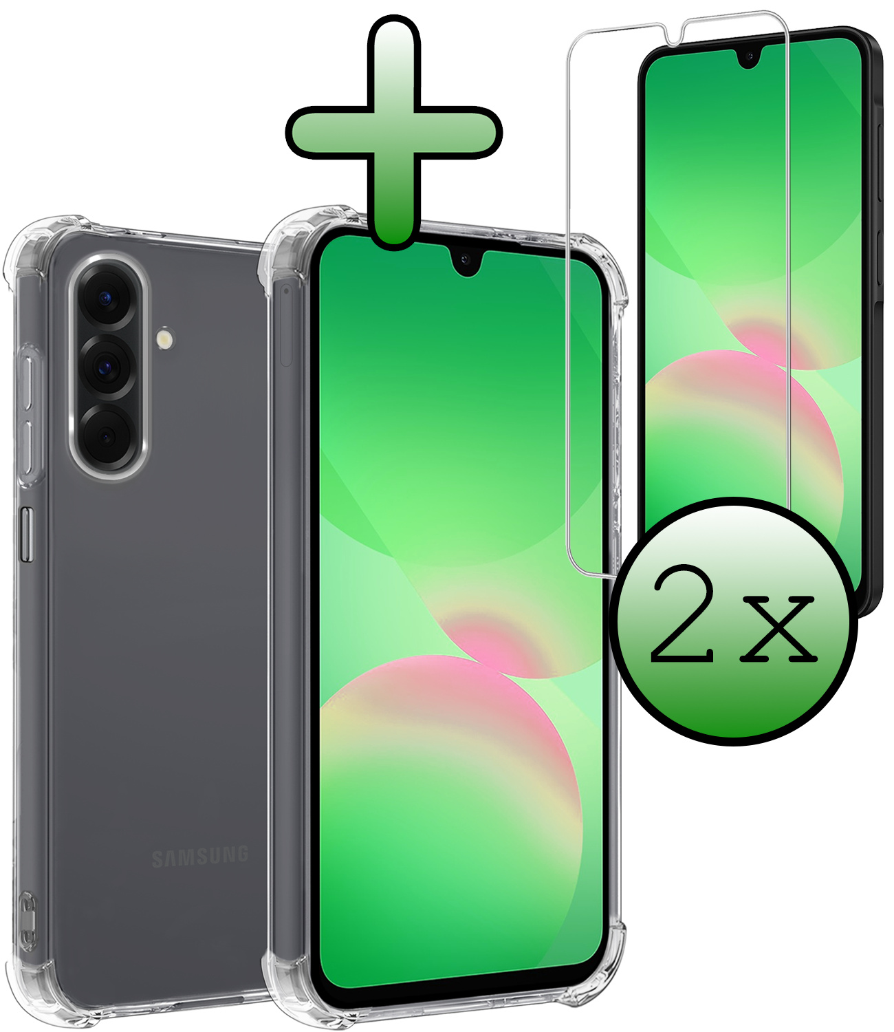 BASEY. BASEY. Samsung Galaxy A26 Hoesje Shockproof Met 2x Screenprotector